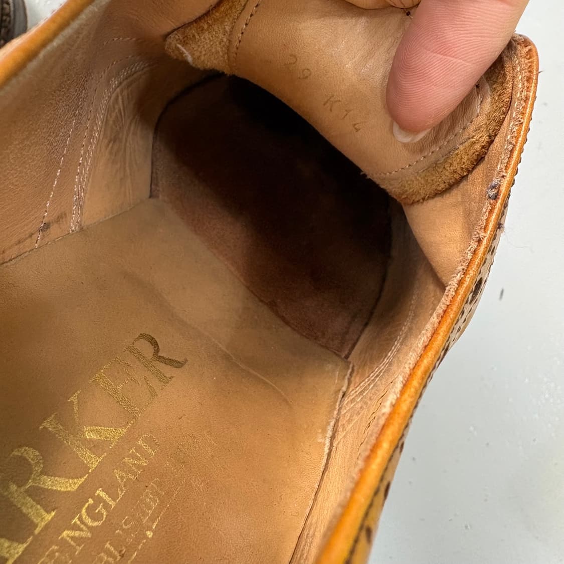 실측 바커 남성 가죽 윙팁 구두 0406J 상품이미지8