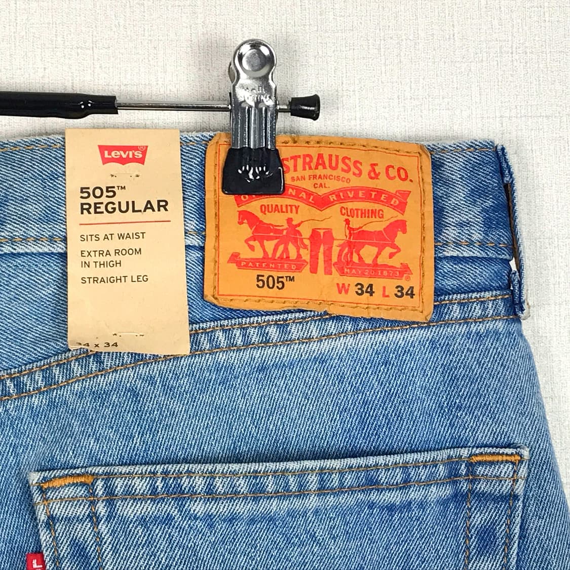 리바이스 505 레귤러 데님 청바지 새상품 남성34 상품이미지6