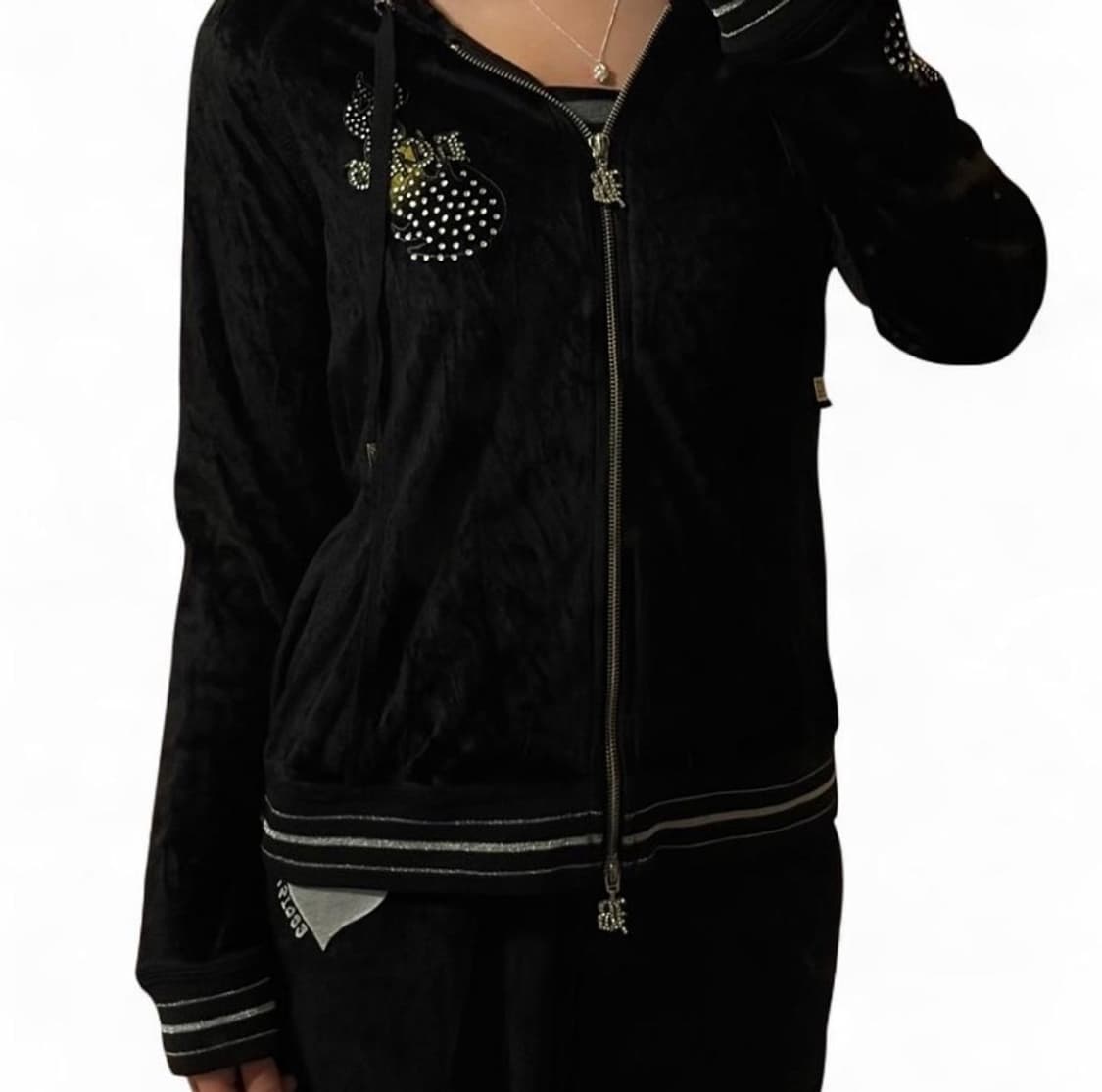 BCBG 벨벳 후드집업 상품이미지2