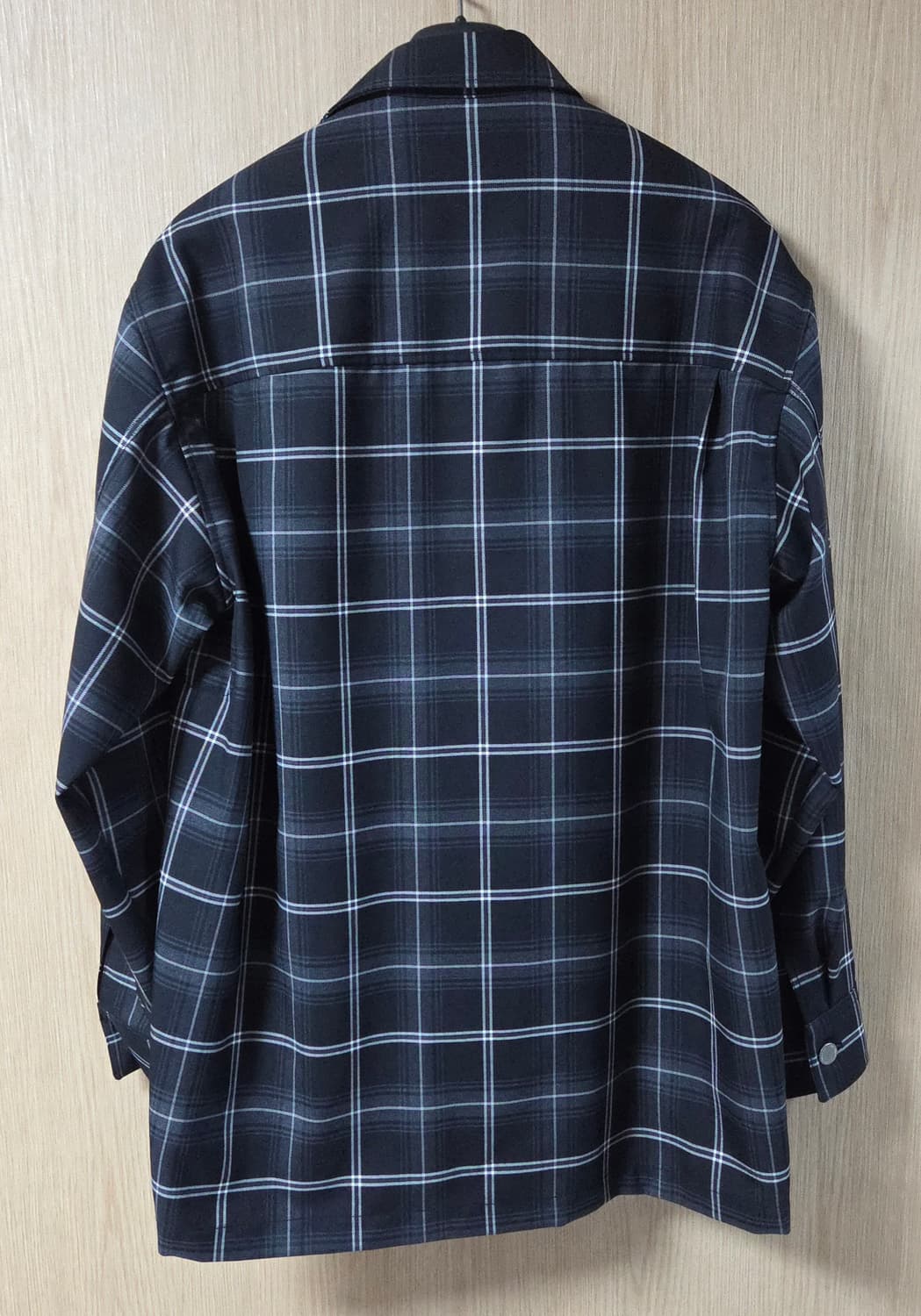 (착샷) 솔리드옴므 체크 셔츠 자켓 오버핏 상품이미지8