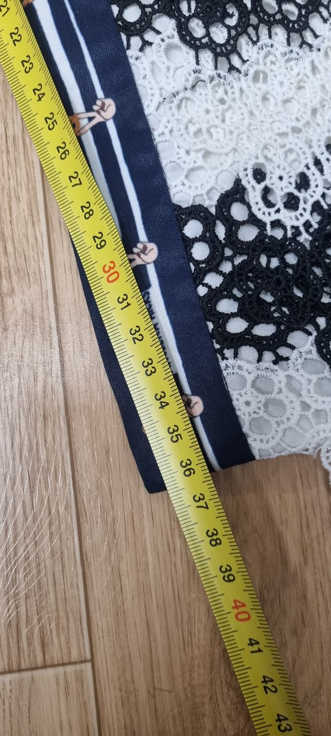 질스튜어트 뉴욕 블랙 투톤레이스 롱스커트  허리둘레70 상품이미지4