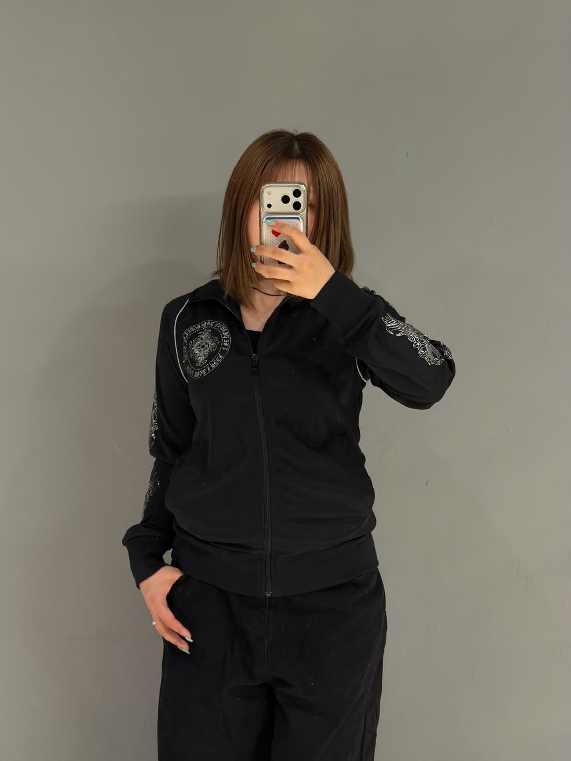 chrome full printing high-neck zip-up 상품이미지2