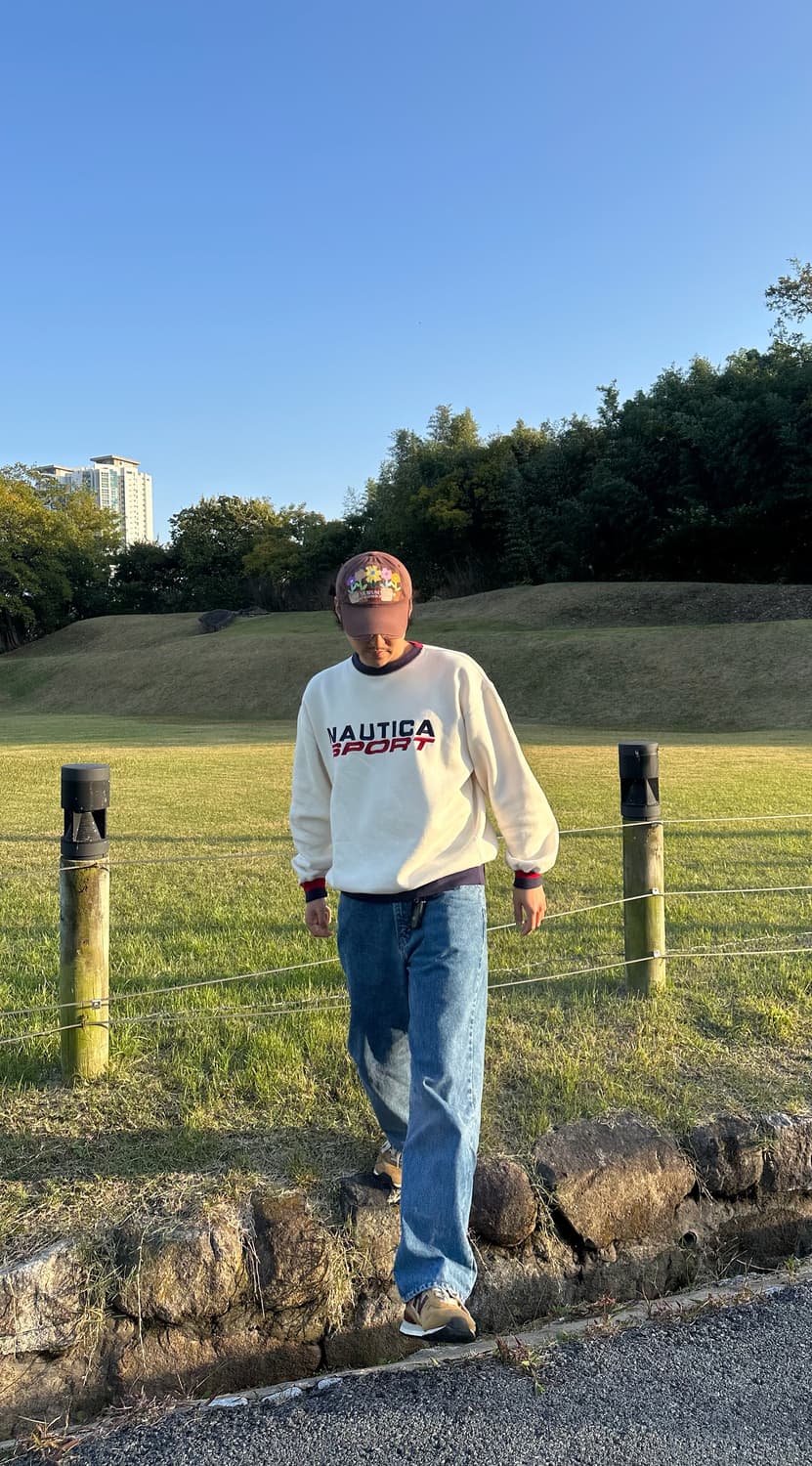 [XL]노티카 90s 올드스쿨 기모 맨투맨 상품이미지1