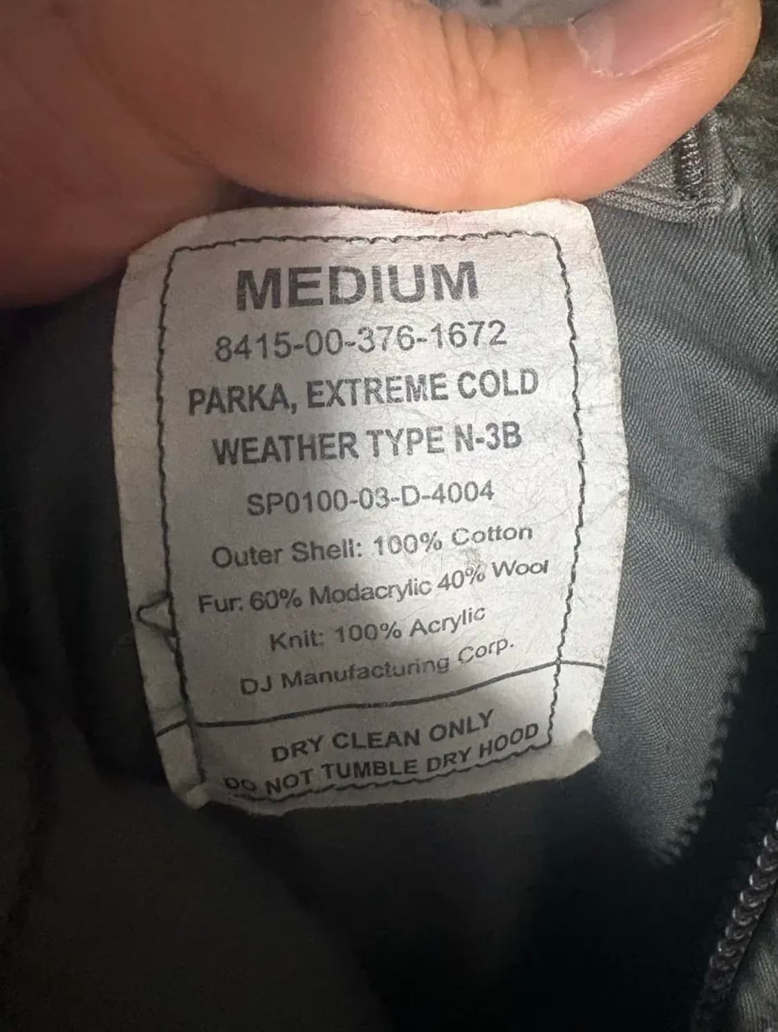 미군 지급용 DJ사 오리지널 N3B 점퍼 자켓 상품이미지4