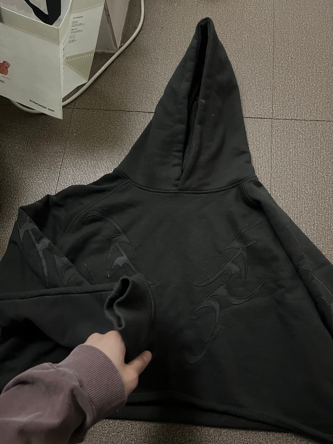 아조바이아조 크롭 후드티 상품이미지5