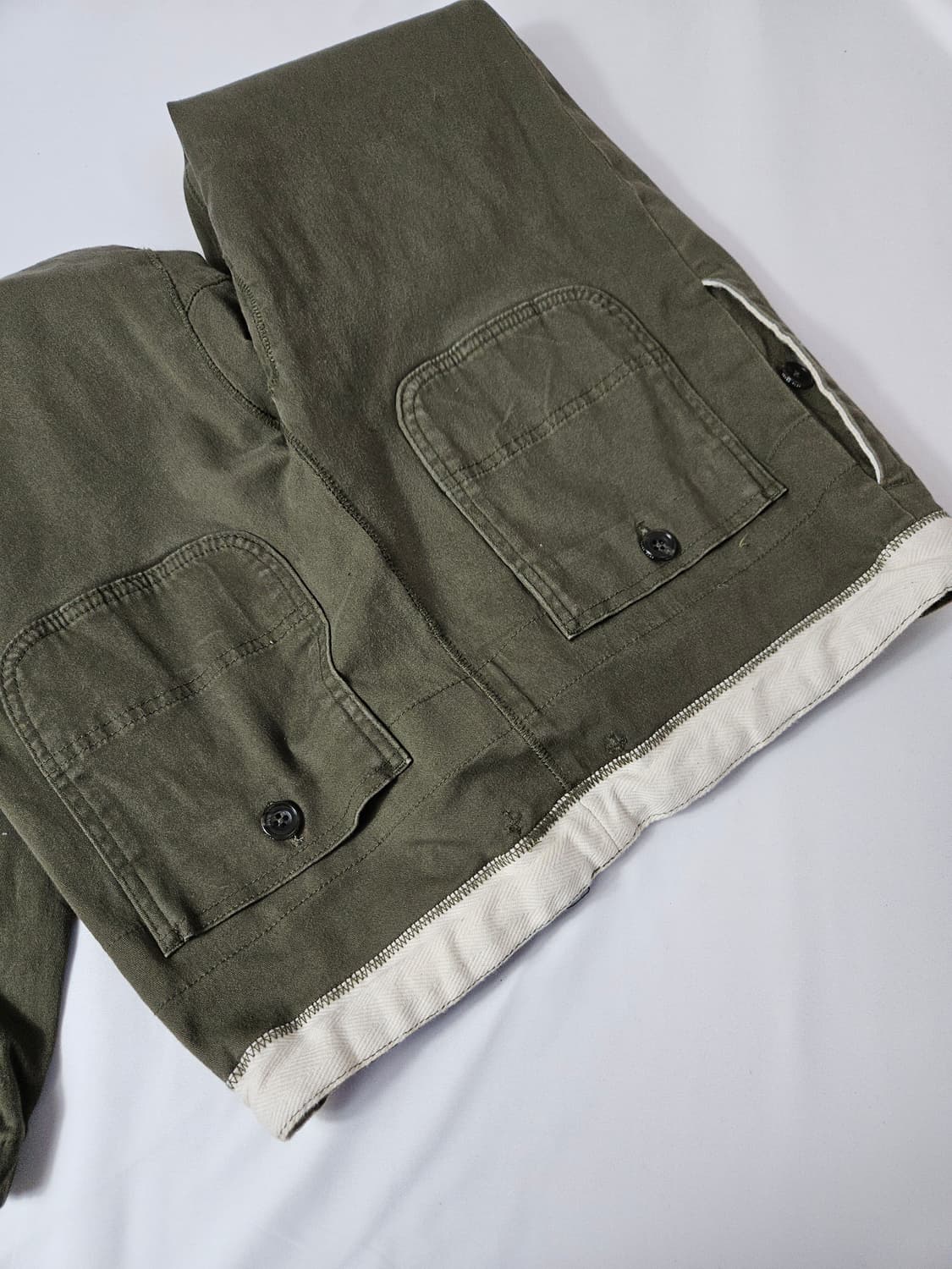 빔즈 BEAMS 패브릭 코튼 조거팬츠 클래식 일본 올리브 M 상품이미지5