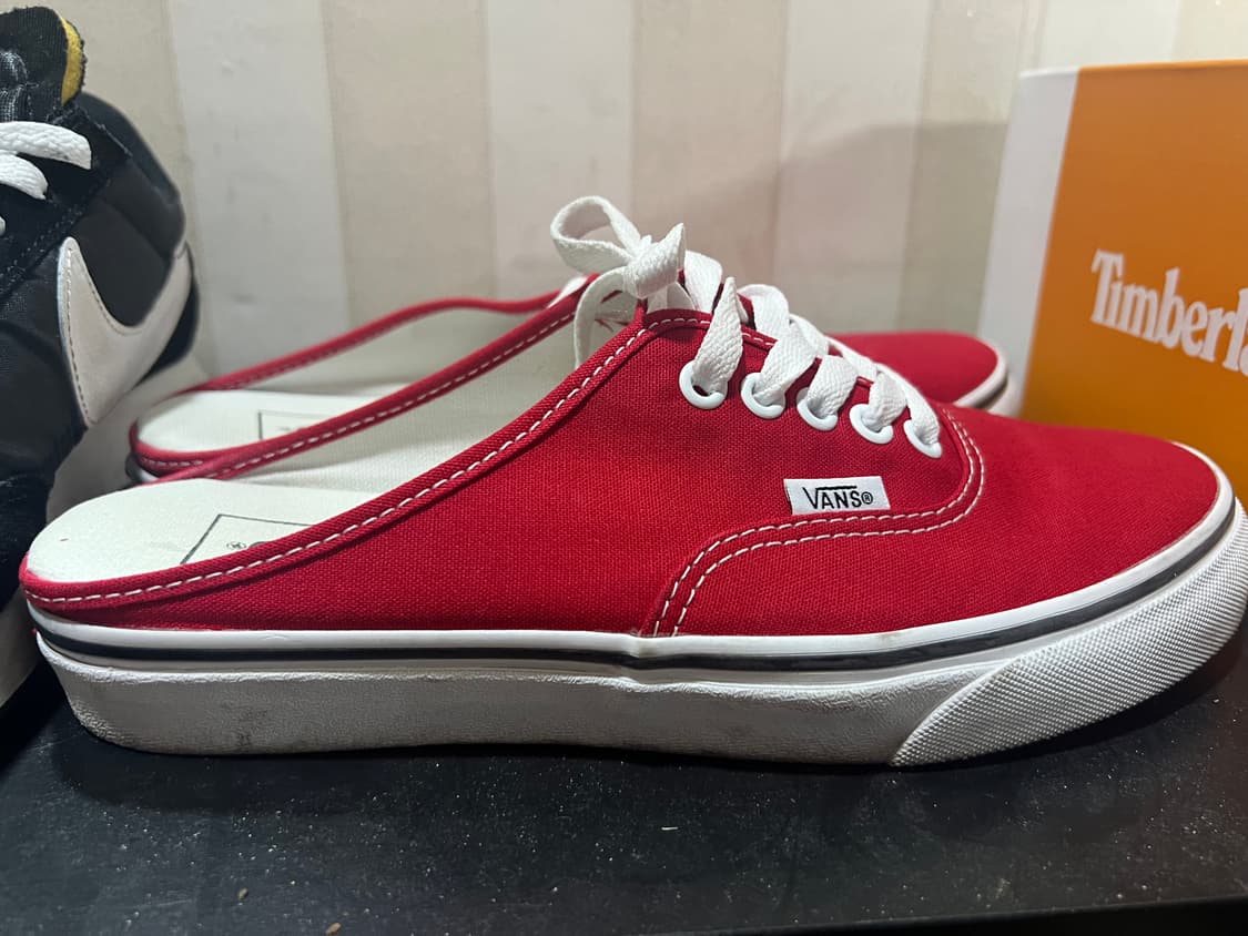 반스 어센틱 뮬 - 레이싱 레드:트루 화이트 상품이미지5