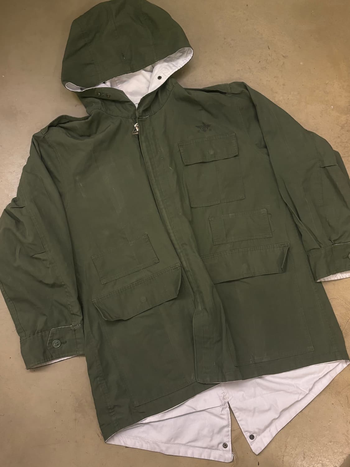 80s 국군 민무늬 피쉬테일 스키파카 상품이미지1