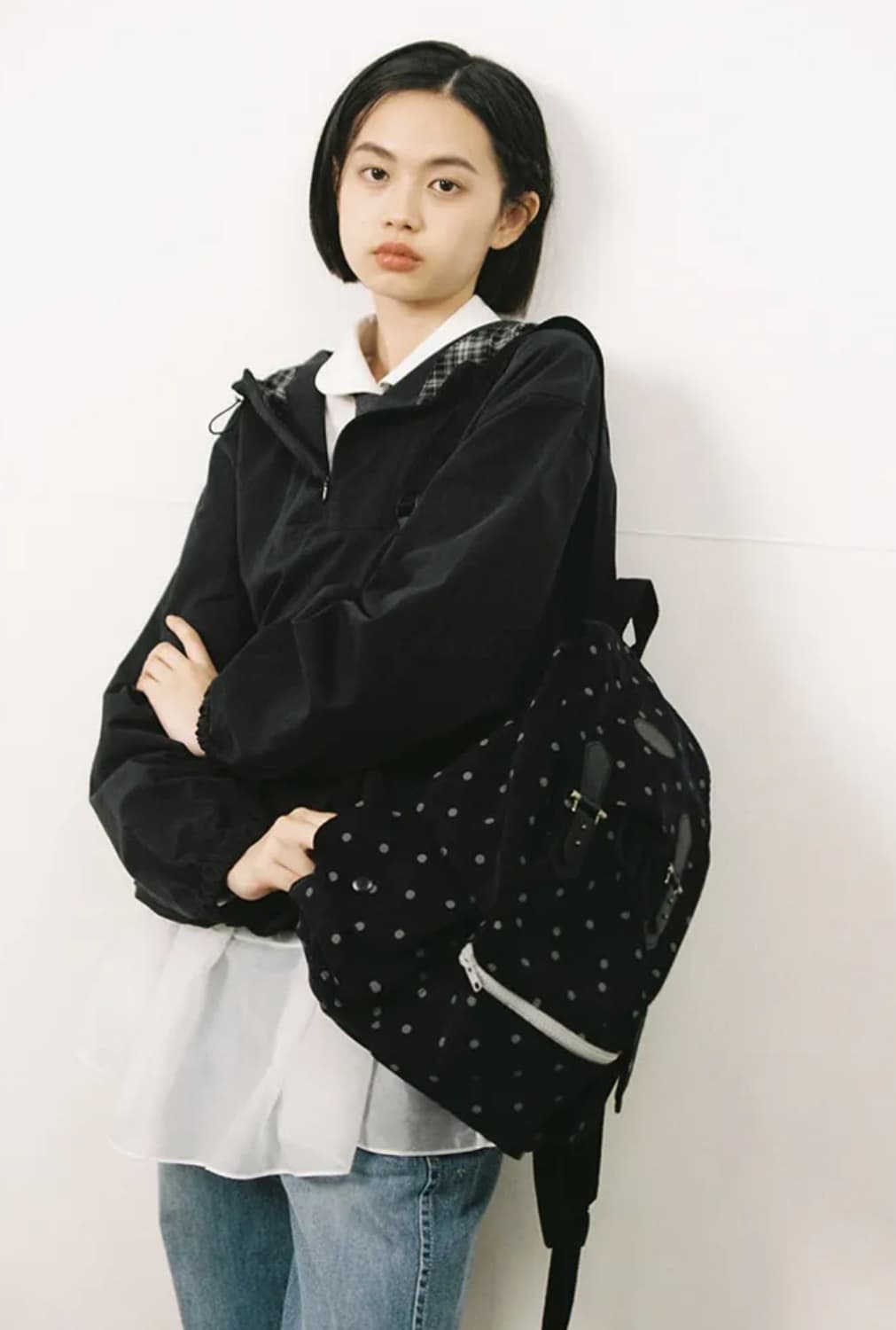 오헤시오 도트 백팩, DOT BACKPACK, NAVY 상품이미지2