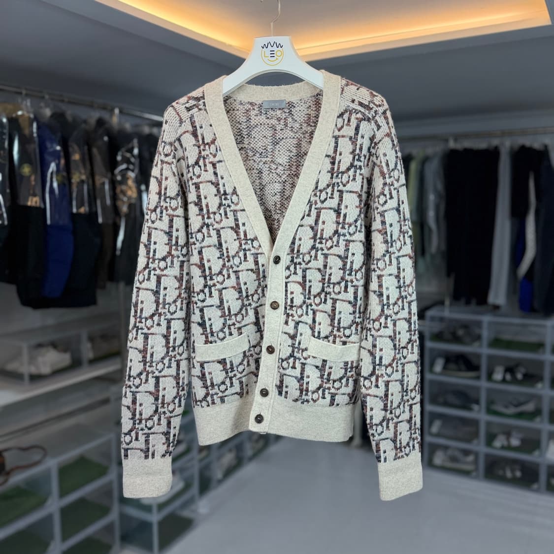 [리오브] 디올 오블리크 자카드 울 가디건 상품이미지1