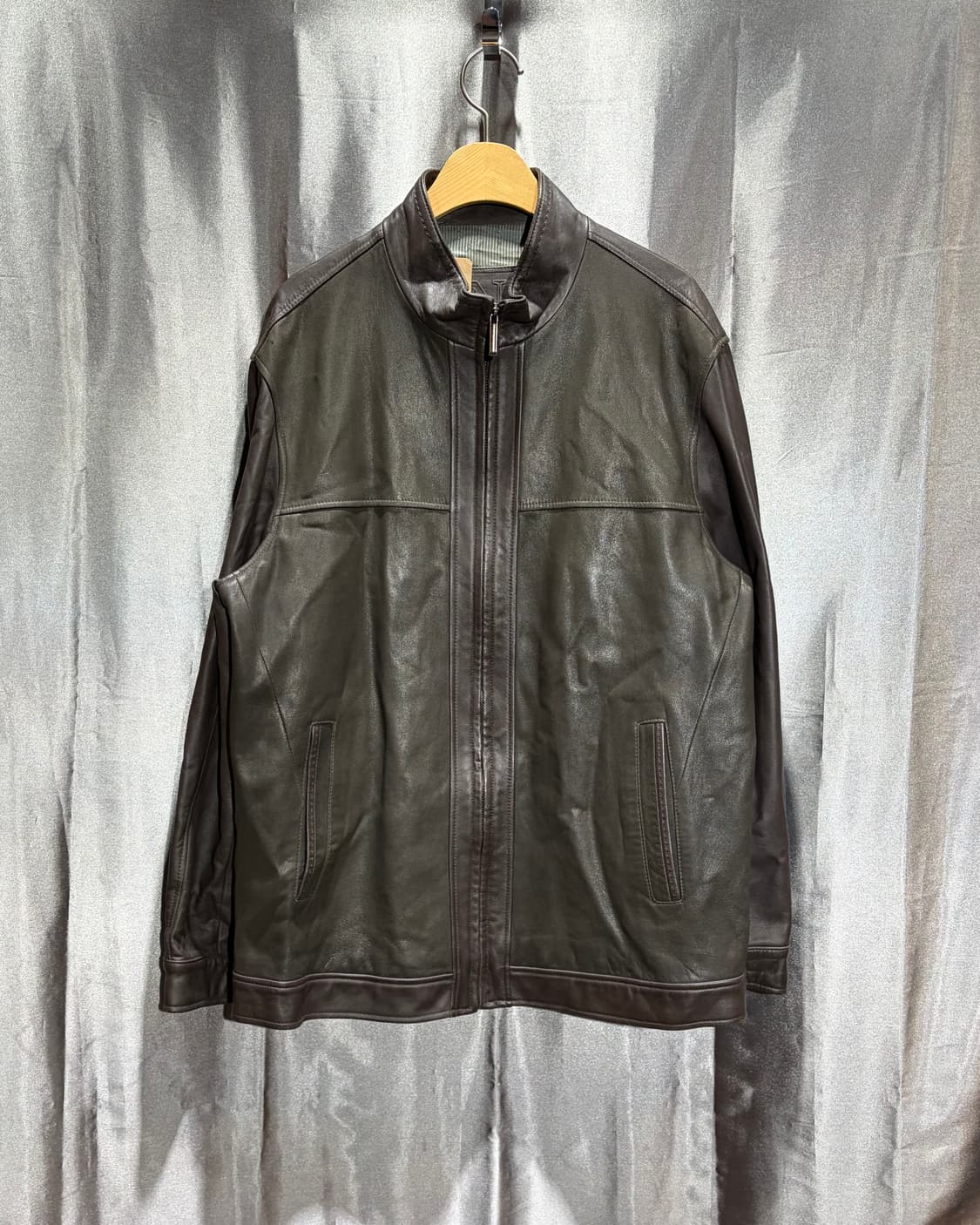 XL 인디언 램스킨 컬러믹스 카키브라운 레더지켓 상품이미지2