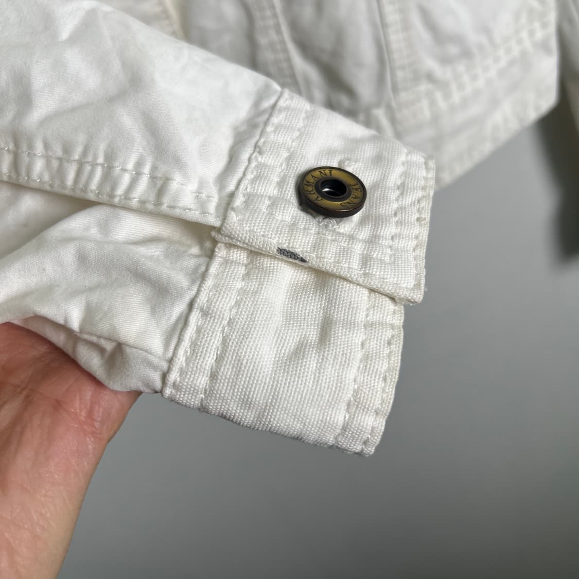 아르마니 진스 화이트 데님 트러커 자켓 40 상품이미지10