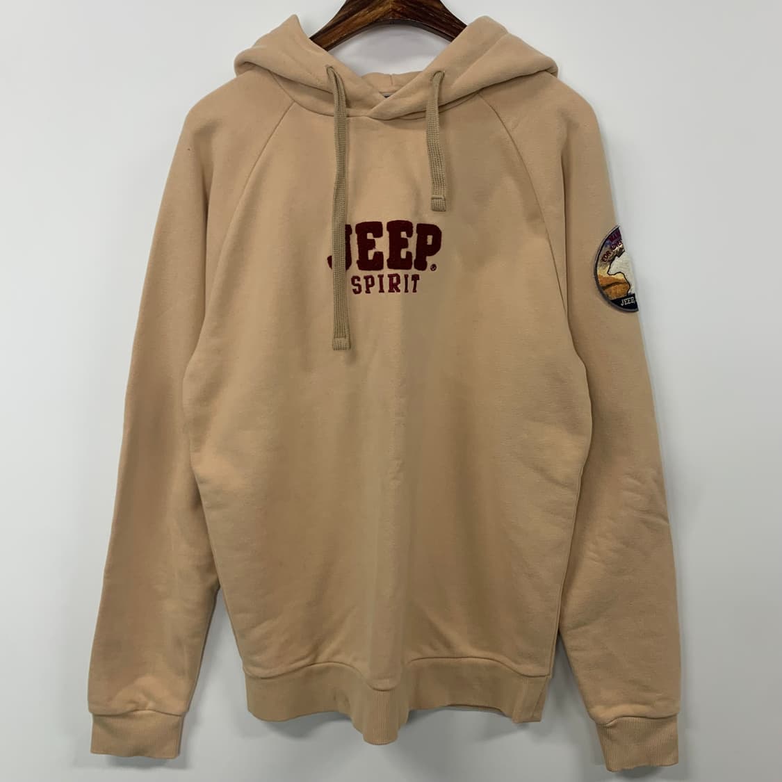 Jeep 지프 y2k 와투케 베이지 후드티 상품이미지2