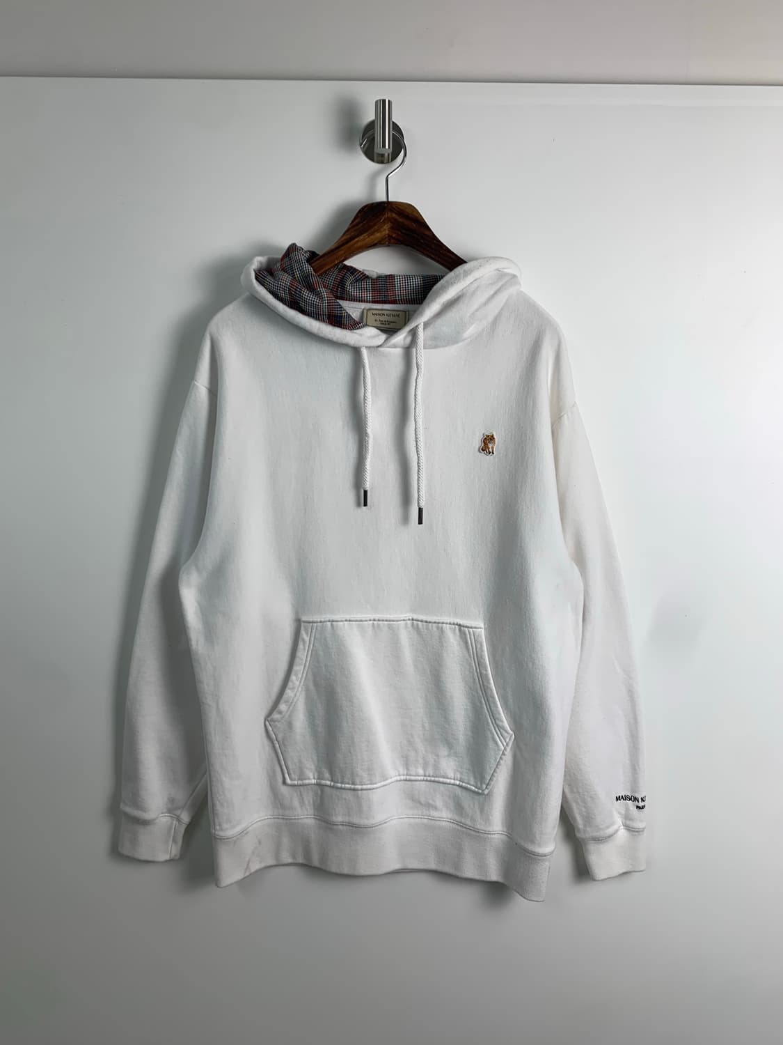 메종키츠네 칠렉스 폭스패치 화이트 후드티 상품이미지2