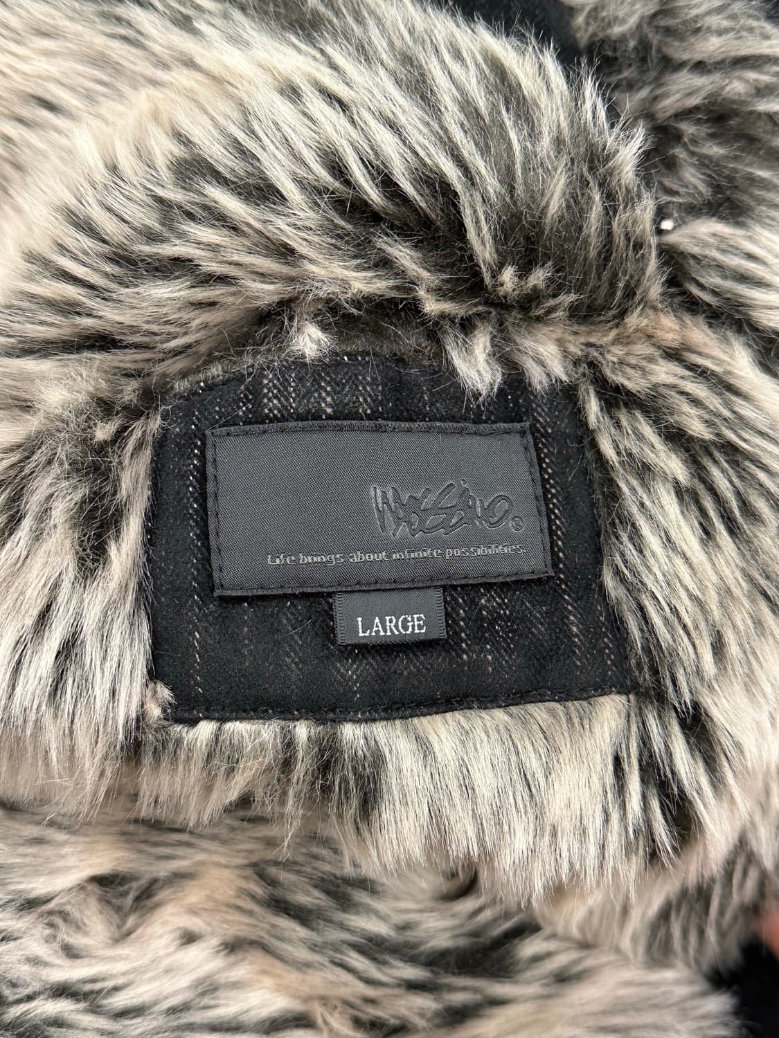 L) Mossimo 빈티지 퍼 데님 무스탕 자켓 상품이미지6