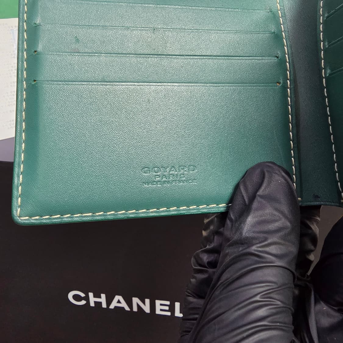 {클로젯}[풀구성+인보이스]고야드 빅투와르 반지갑 스페셜 컬러 그린 상품이미지5