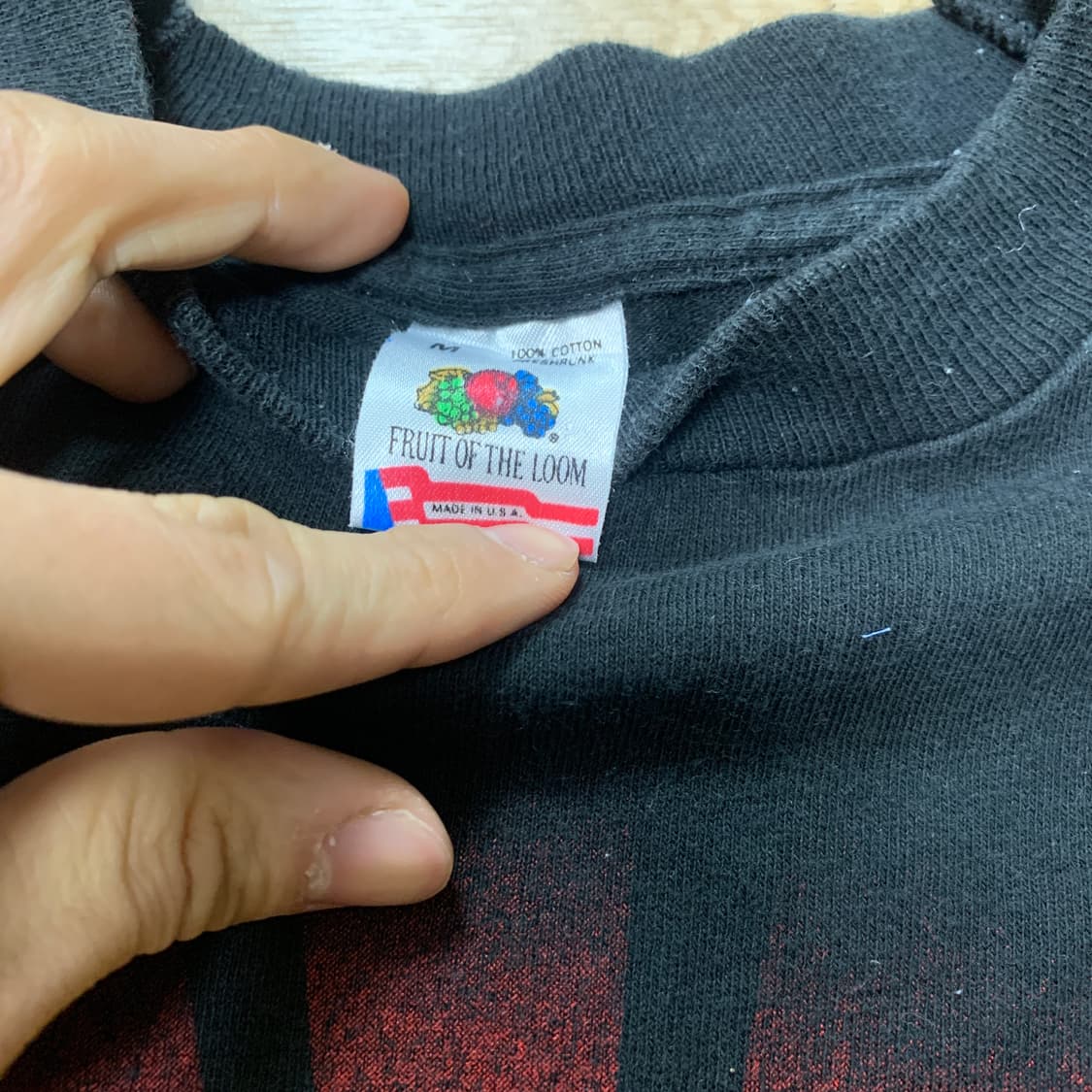 M)시카고불스 92 우승 싱글스티치 반팔 상품이미지3