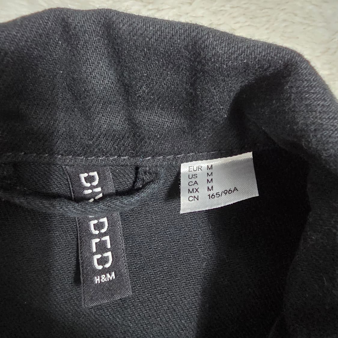 (M)여성 H&M 블랙 크롭 데님 자켓 상품이미지4