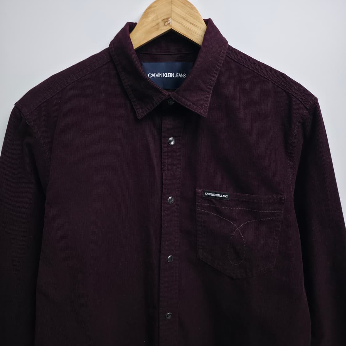 [M] CK 캘빈클라인 버건디 코듀로이 셔츠 상품이미지2