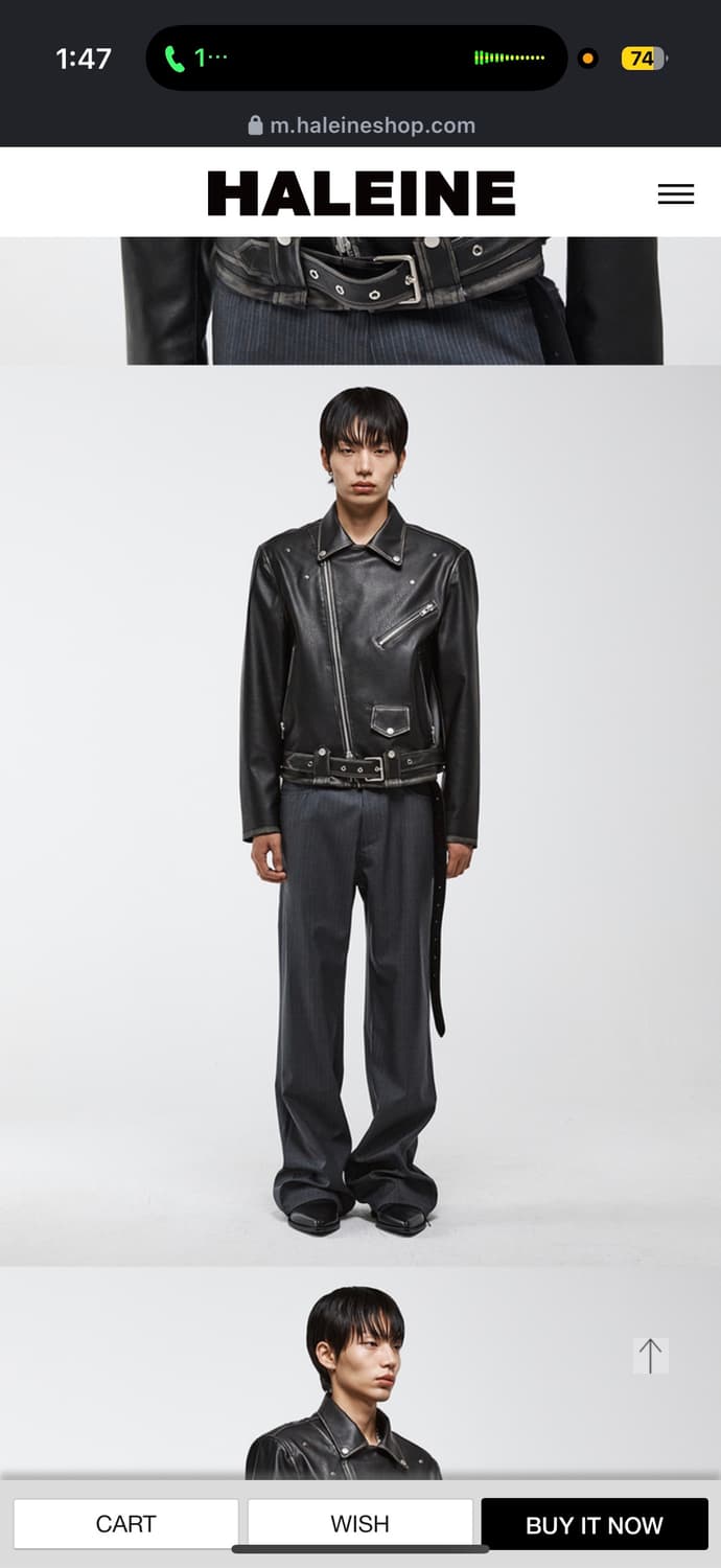 HALEINE 블랙 라이더 레더 자켓 알렌느 2사이즈 상품이미지2