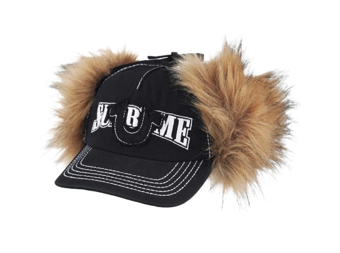 슈프림 x 트루릴리전 이어플랩 5-패널 블랙 (L-xl) 상품이미지3