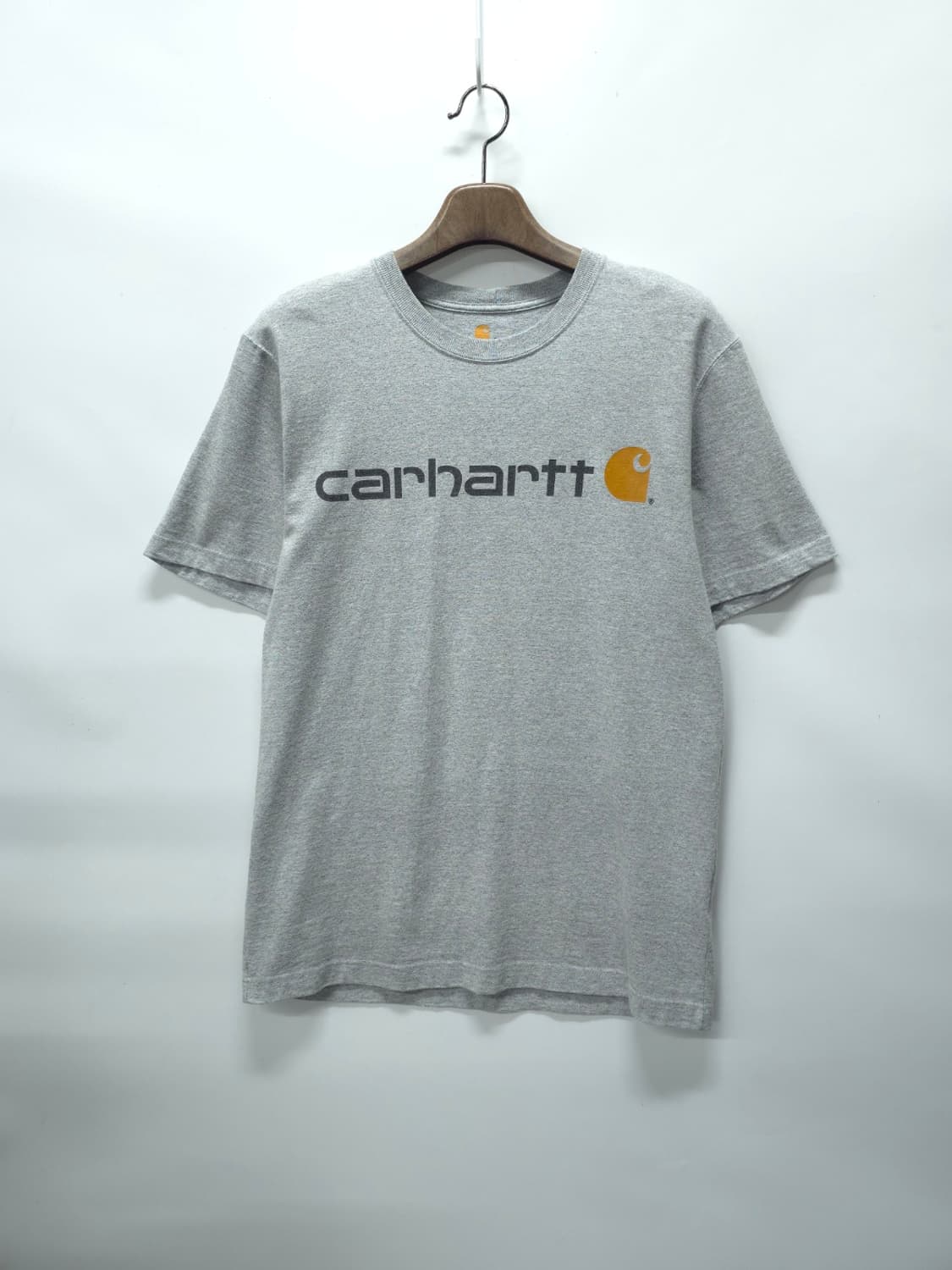 칼하트 오리지널 핏 로고 반팔 티셔츠 그레이 S 상품이미지1