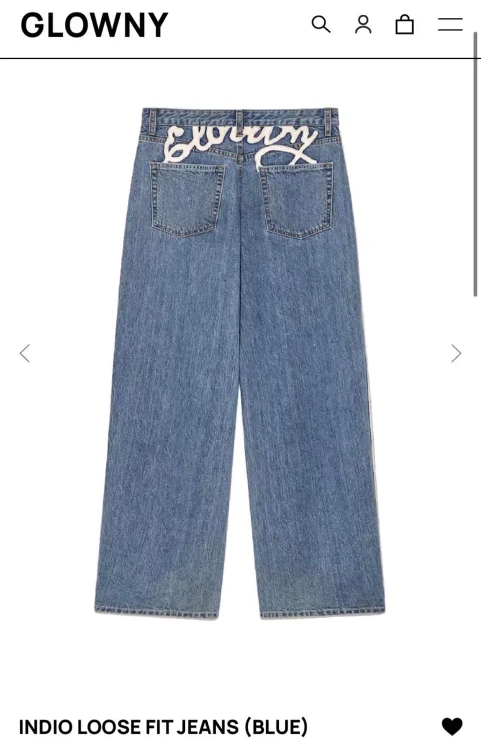 글로니 glowny indio loose fit jeans 상품이미지4