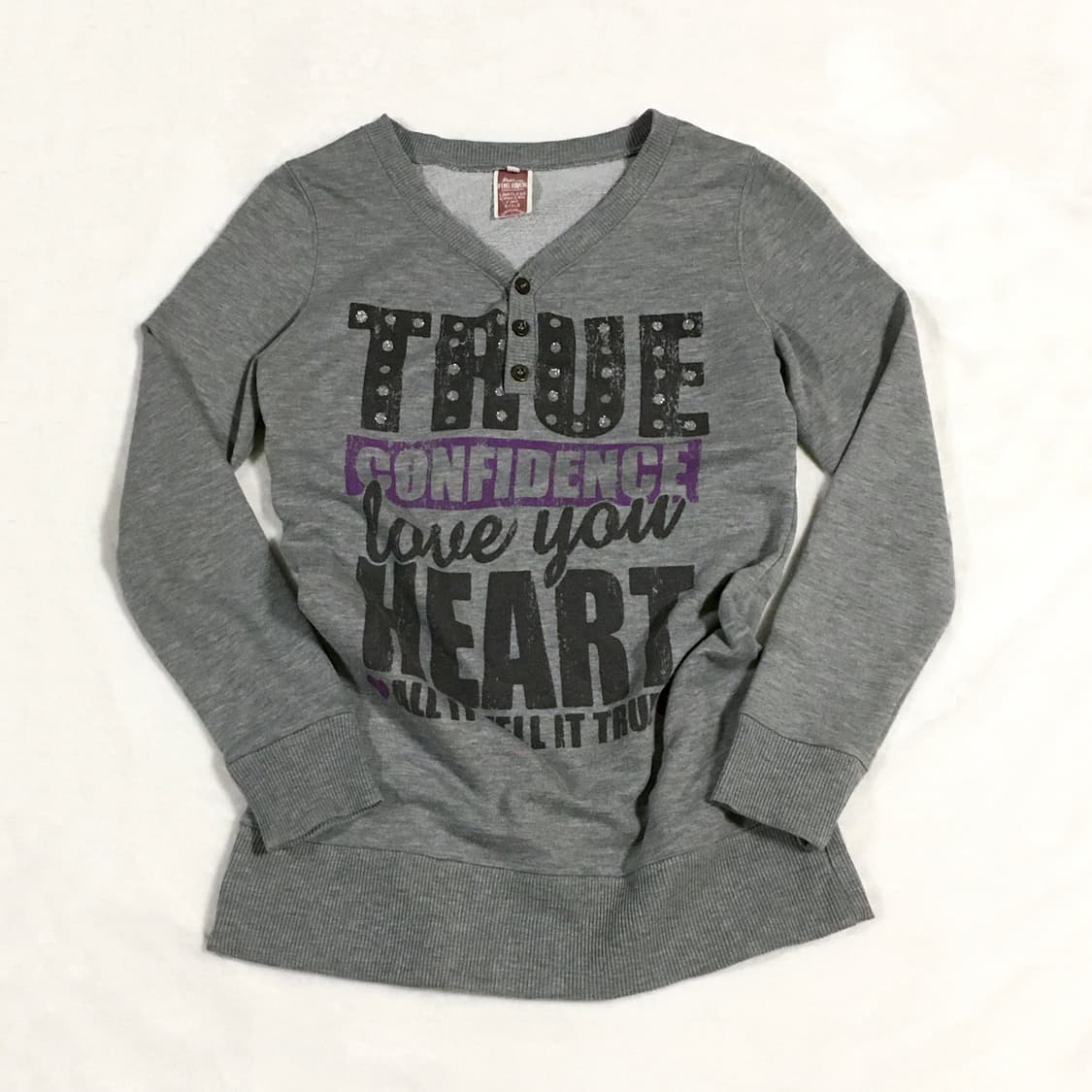 y2k 펑크 그레이 레터링 롱슬리브 상품이미지1