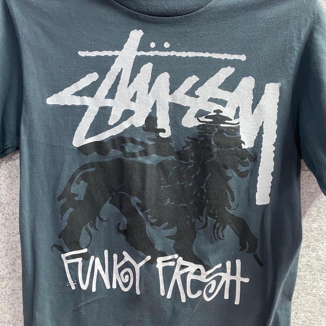 스투시 00s 라이언 블랙 반팔 티셔츠 B3603 상품이미지3