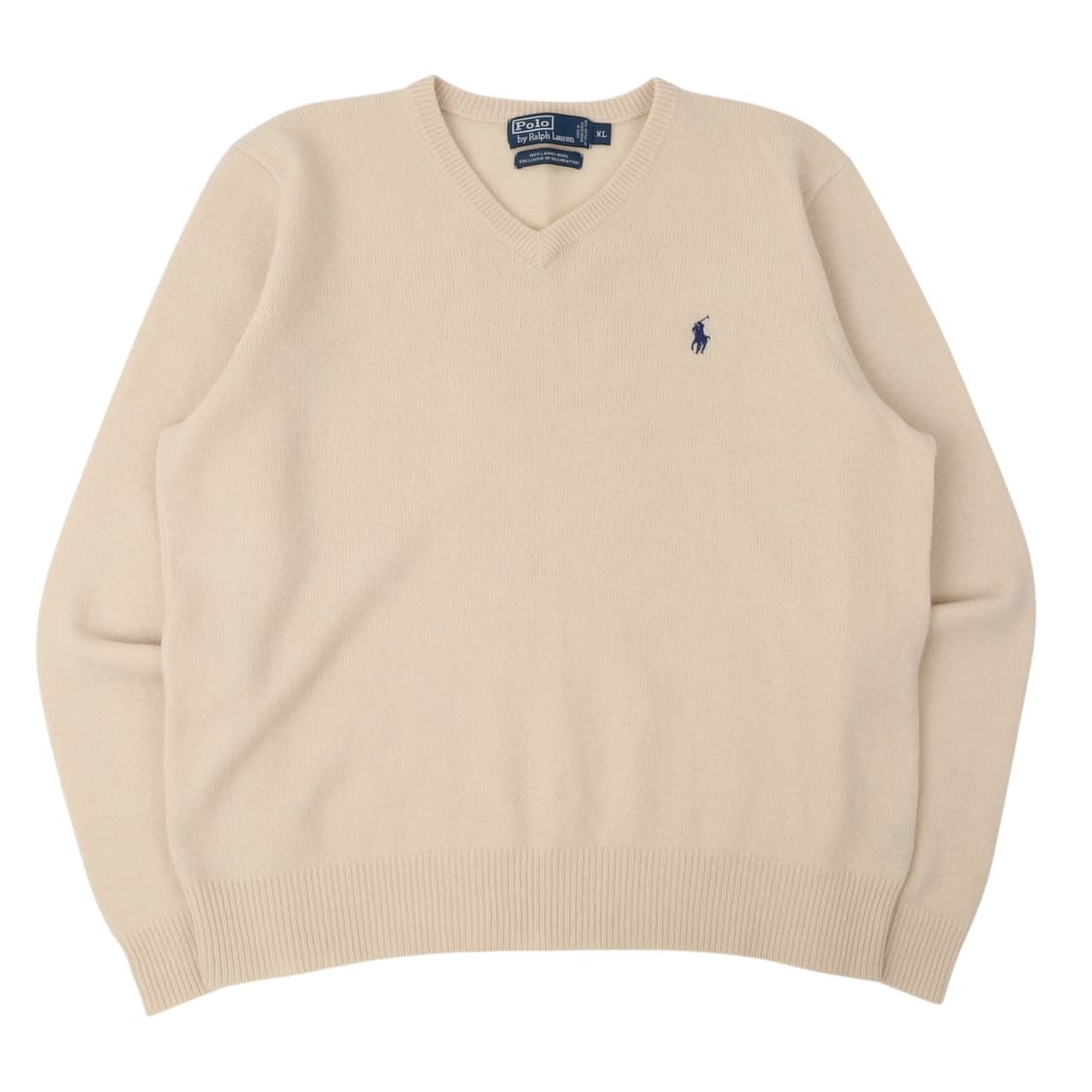 폴로 랄프로렌 아이보리 램스울 브이넥 니트 상품이미지1