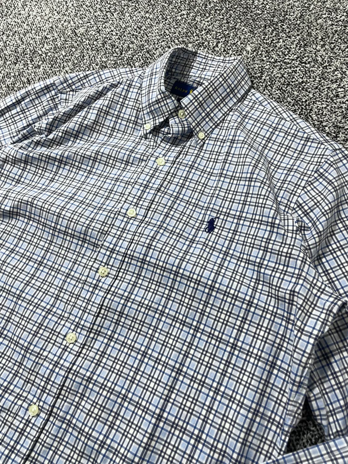 빈티지9. 폴로랄프로렌 클래식 핏 퍼포먼스 체크 셔츠 스카이블루 상품이미지2