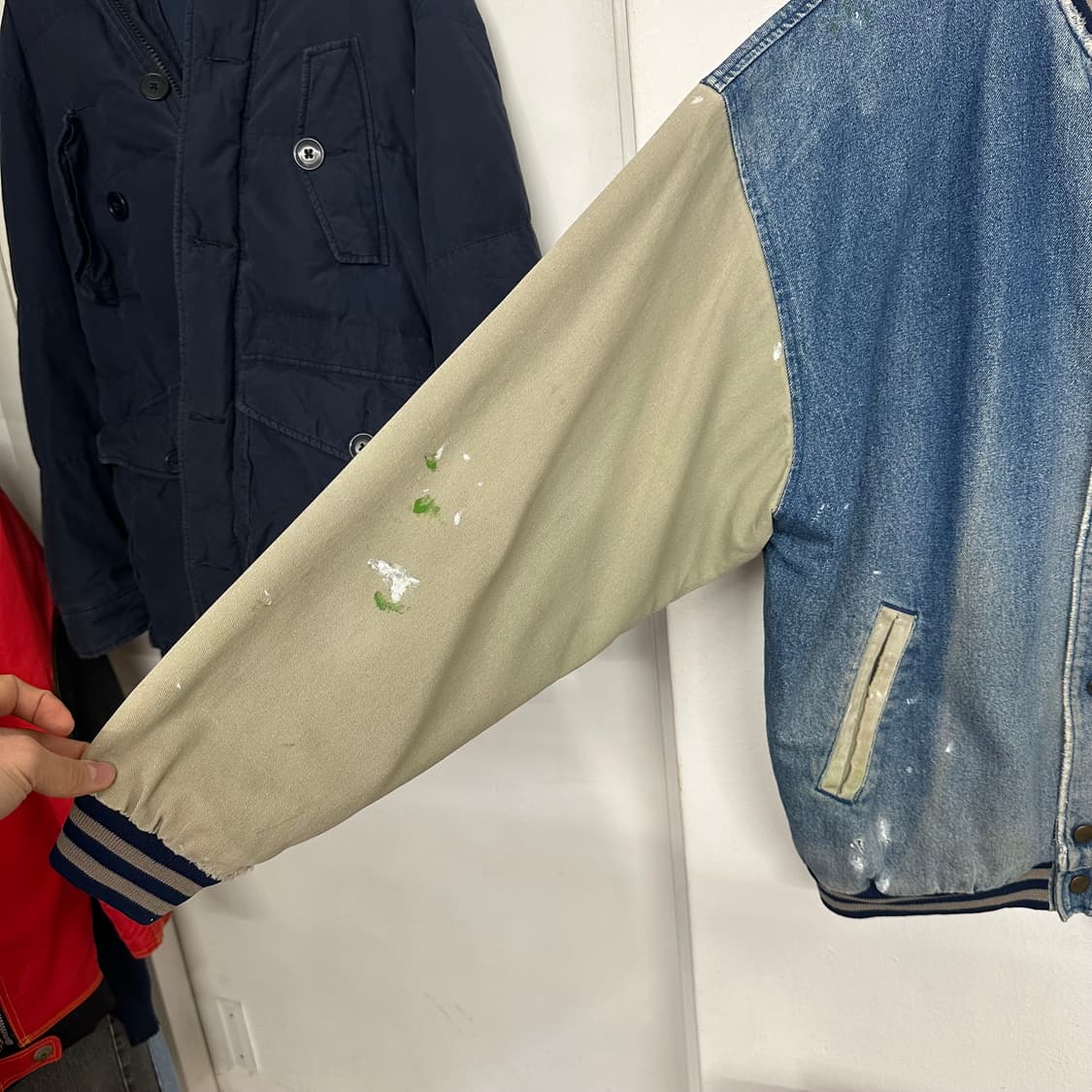 디스트로이드 빈티지 데님 바시티 자켓 상품이미지3