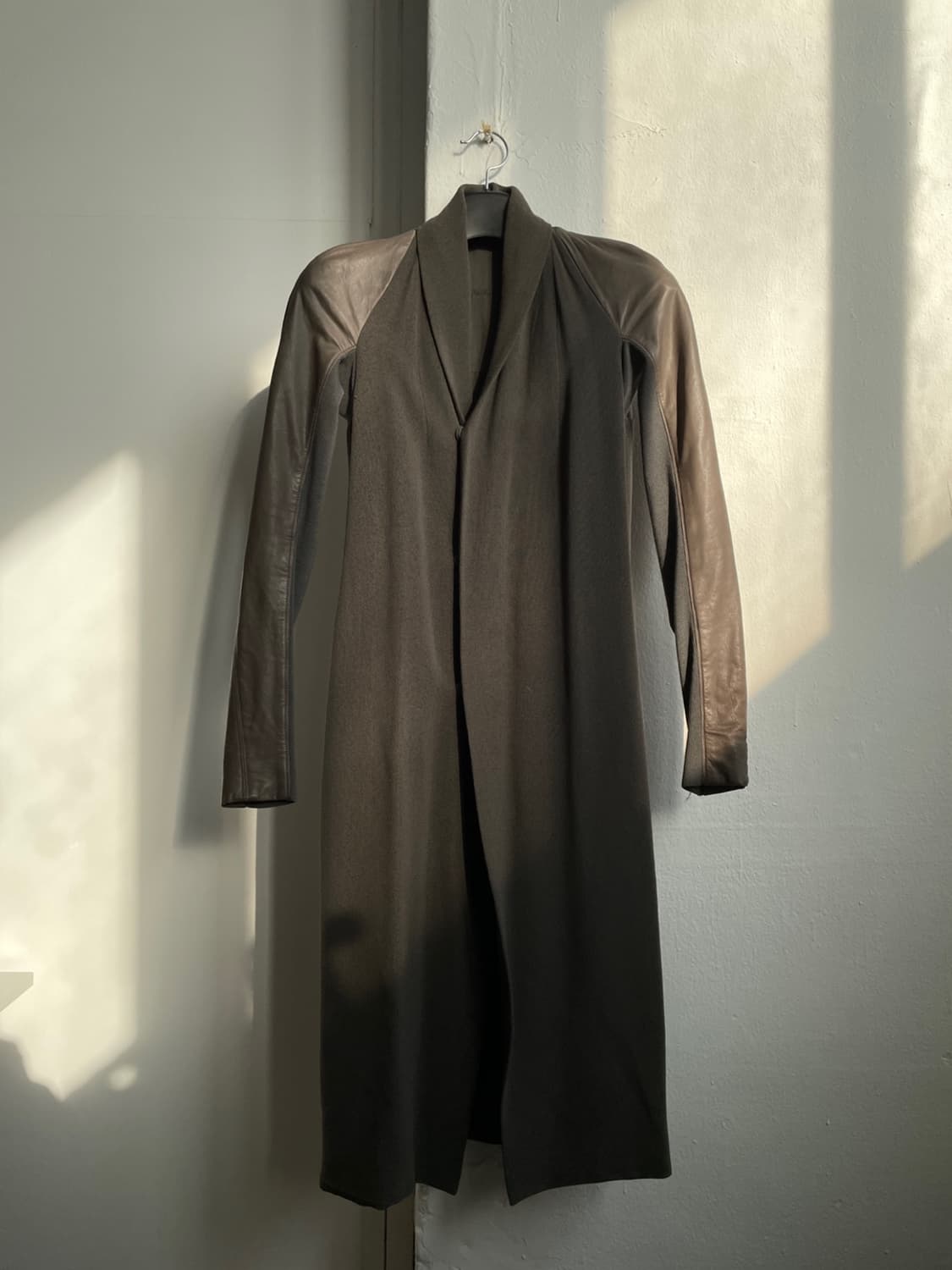 Rick Owens Leather Mixed Coat 상품이미지2