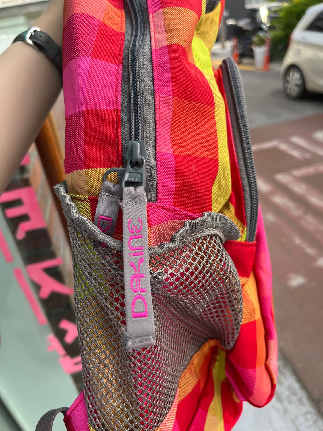 레드 체크무늬 dakine 백팩 🎒 상품이미지6