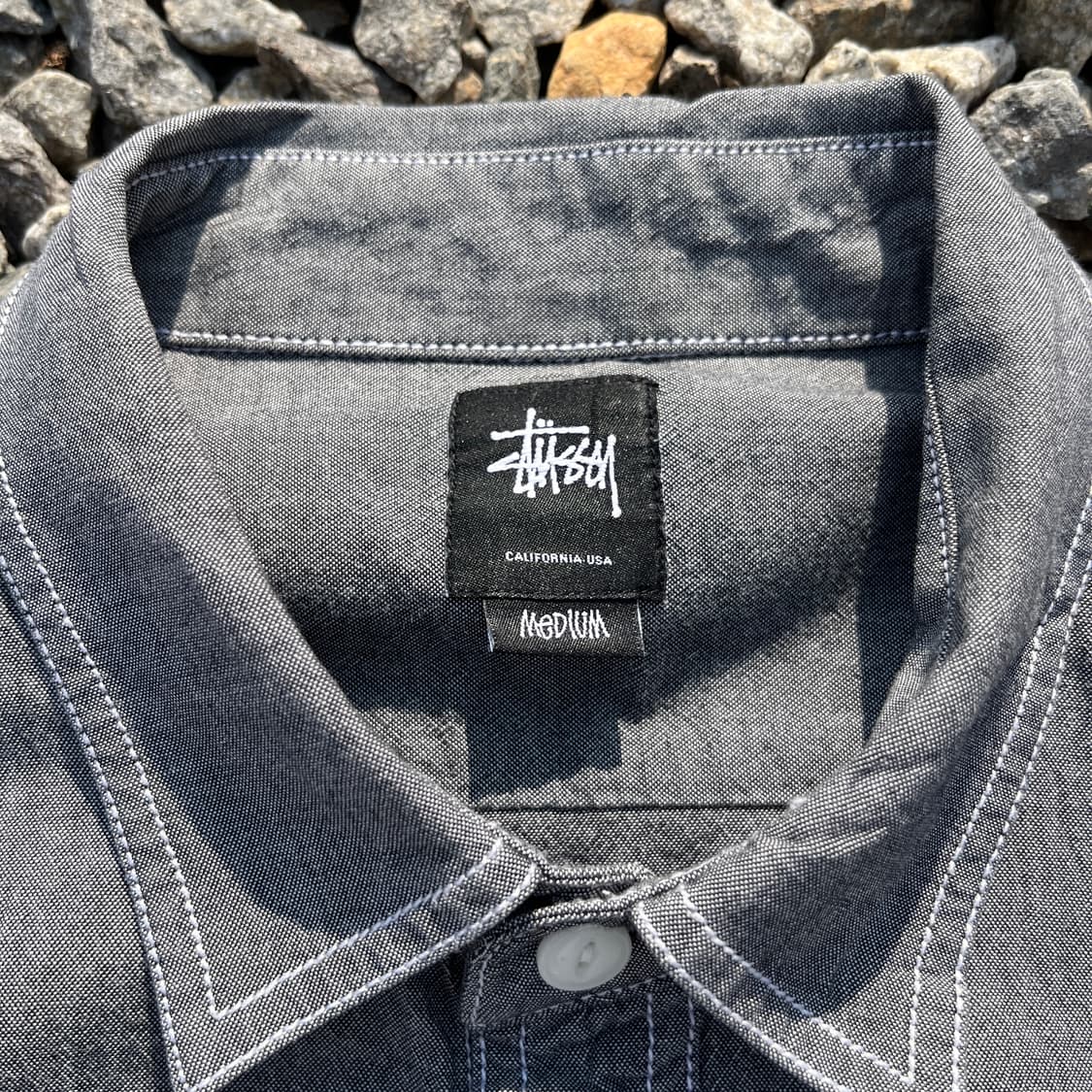 스투시(Stussy) 샴브레이 7부 셔츠  (실측확인) 상품이미지4