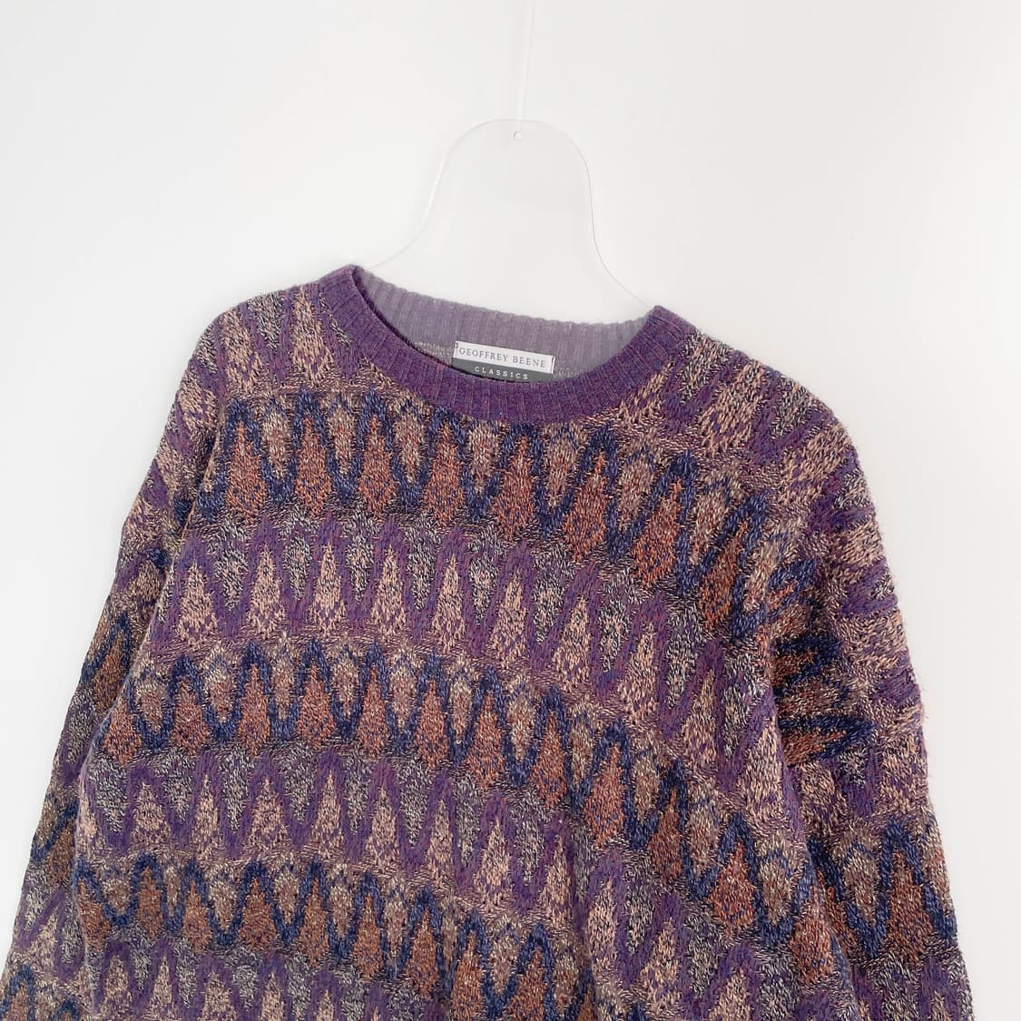 F2 Geoffrey Beene 빈티지 패턴 니트 XL사이즈 상품이미지2