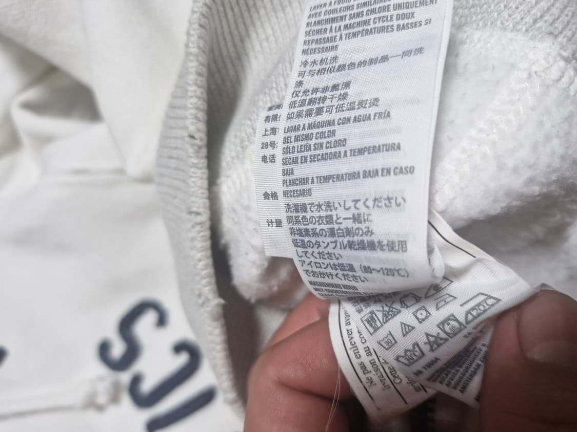 여성 아베크롬비 빈티지 머슬핏 후드집업 화이트 S 상품이미지4