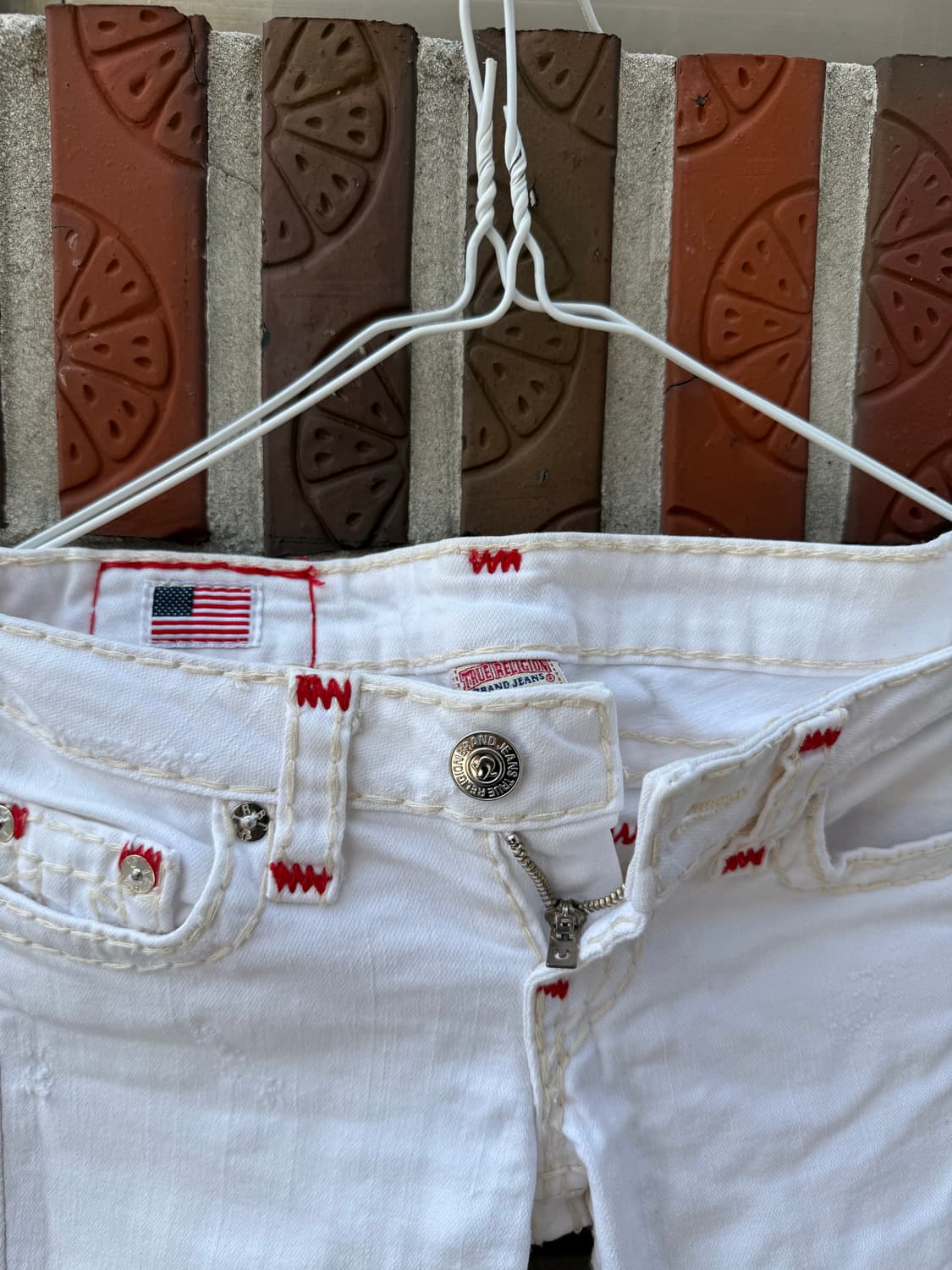 트루릴리전 화이트 데님 팬츠 made in USA 상품이미지2