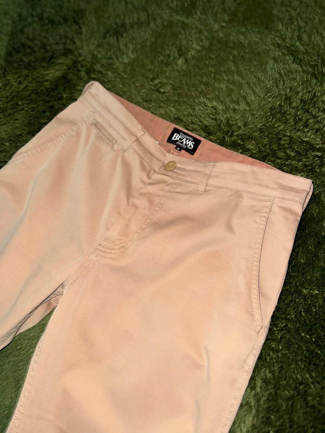 [M] Beams Japan 빔즈 코인 포켓 코튼 치노 팬츠 베이지 상품이미지2