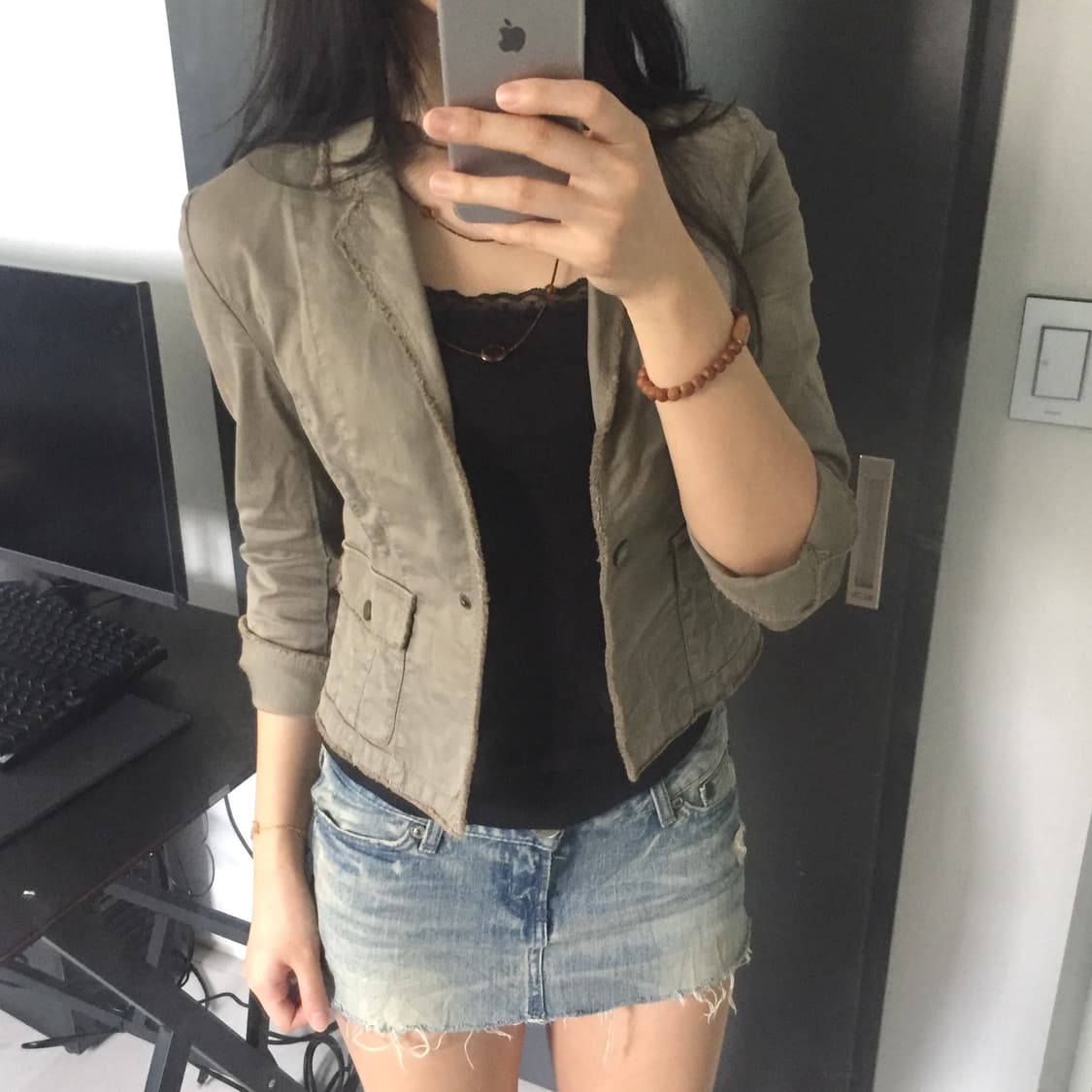 Sly jeans 데님 숏 스커트 상품이미지3