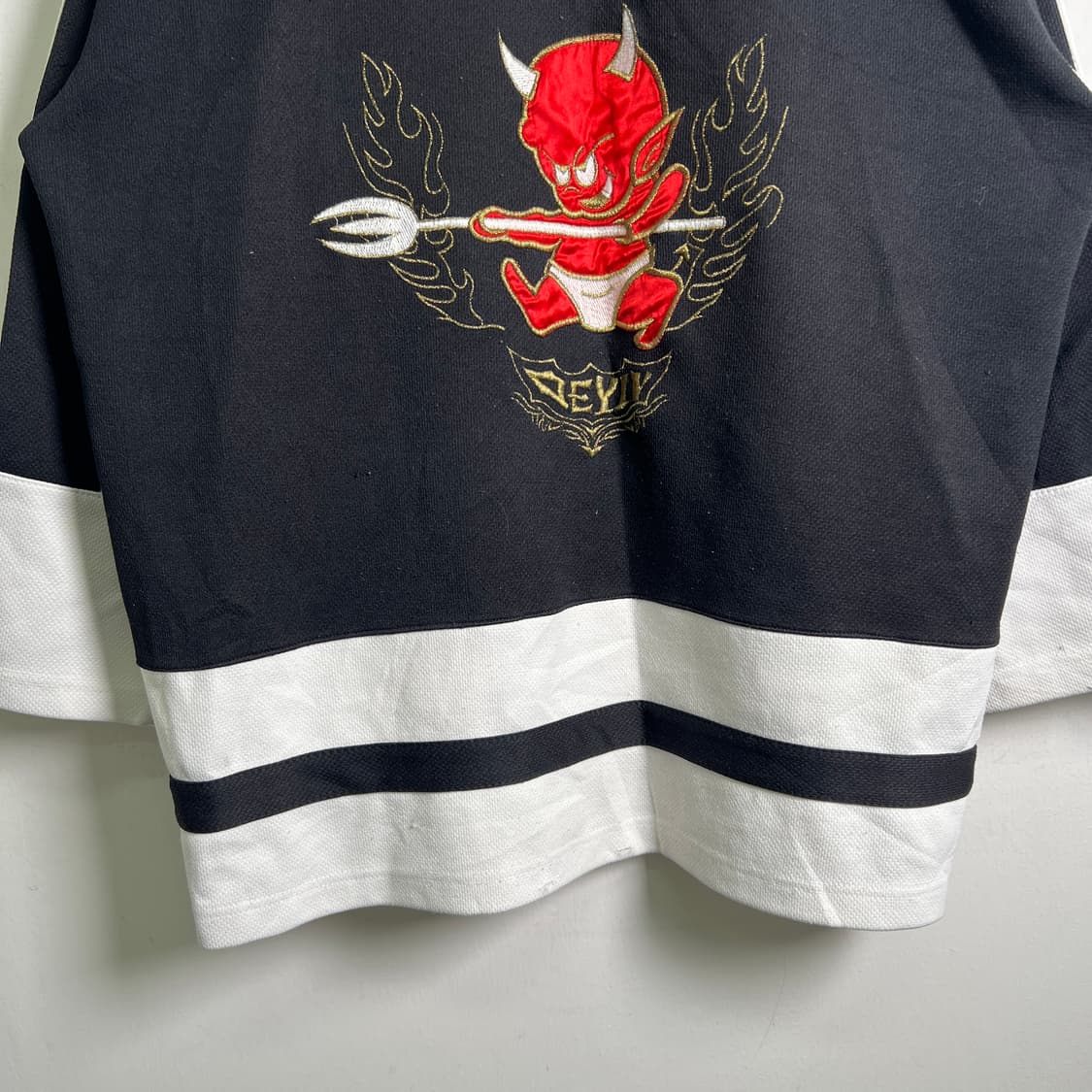 90's JPN VTG 빈티지 펑크 데빌 하프 집업 풀오버 상품이미지5