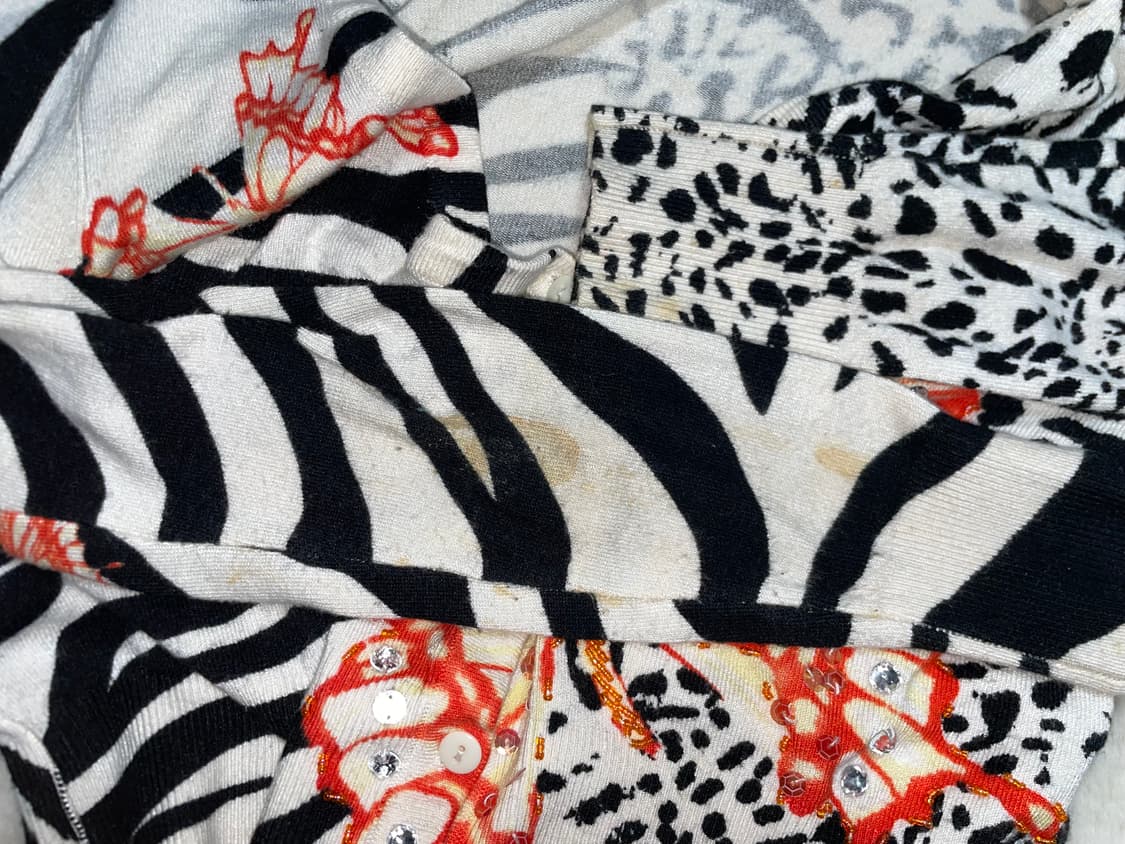 Reopard crop cardigan 상품이미지5