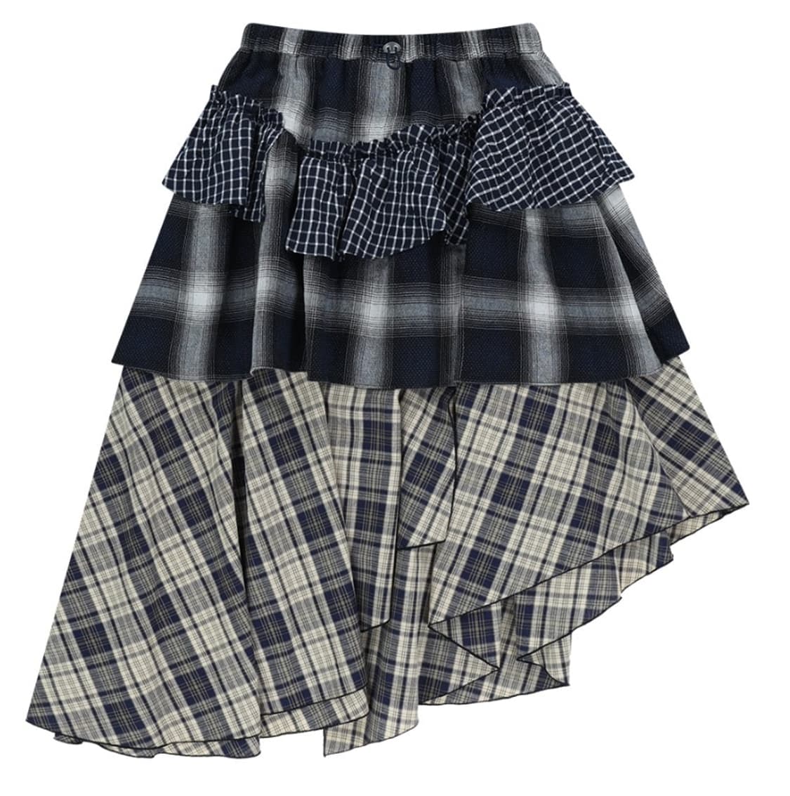 구해요) 뚜오미오 체크 스커트 MIXED TIERED SKIRT 상품이미지1