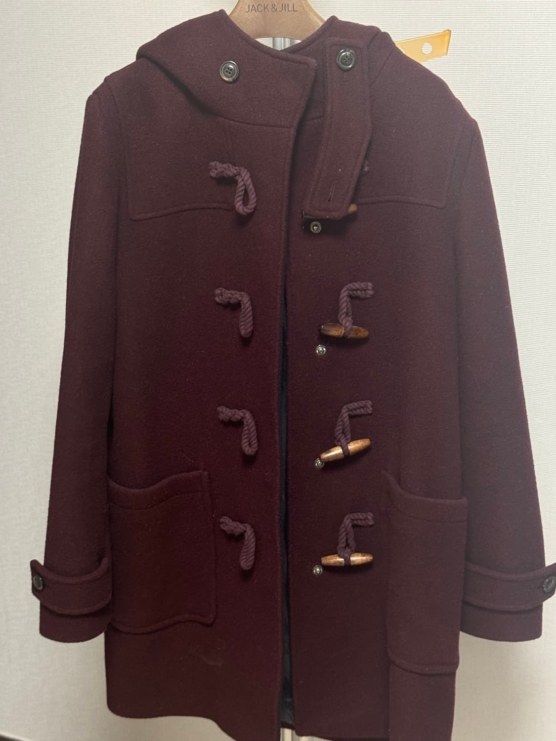 잭앤질 버건디 떡볶이코트 상품이미지1