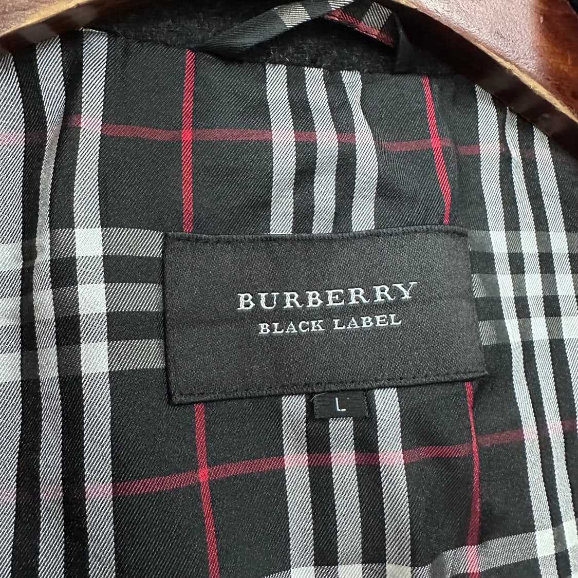 버버리 블랙라벨 울 가죽패치 집업 자켓 L사이즈 J33 상품이미지9