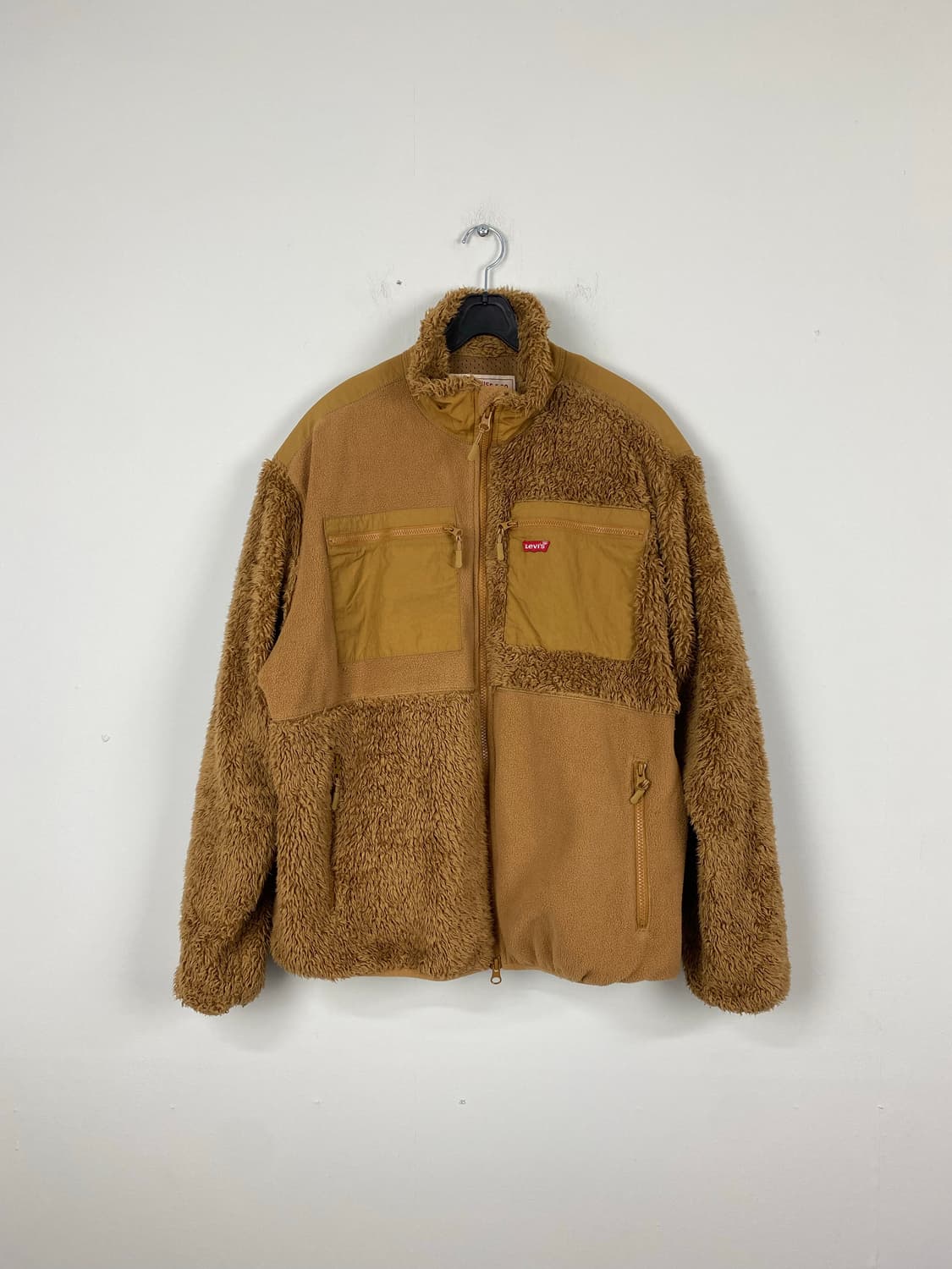 리바이스 패치워크 브라운 쉐르파 플리스 자켓 L 상품이미지1