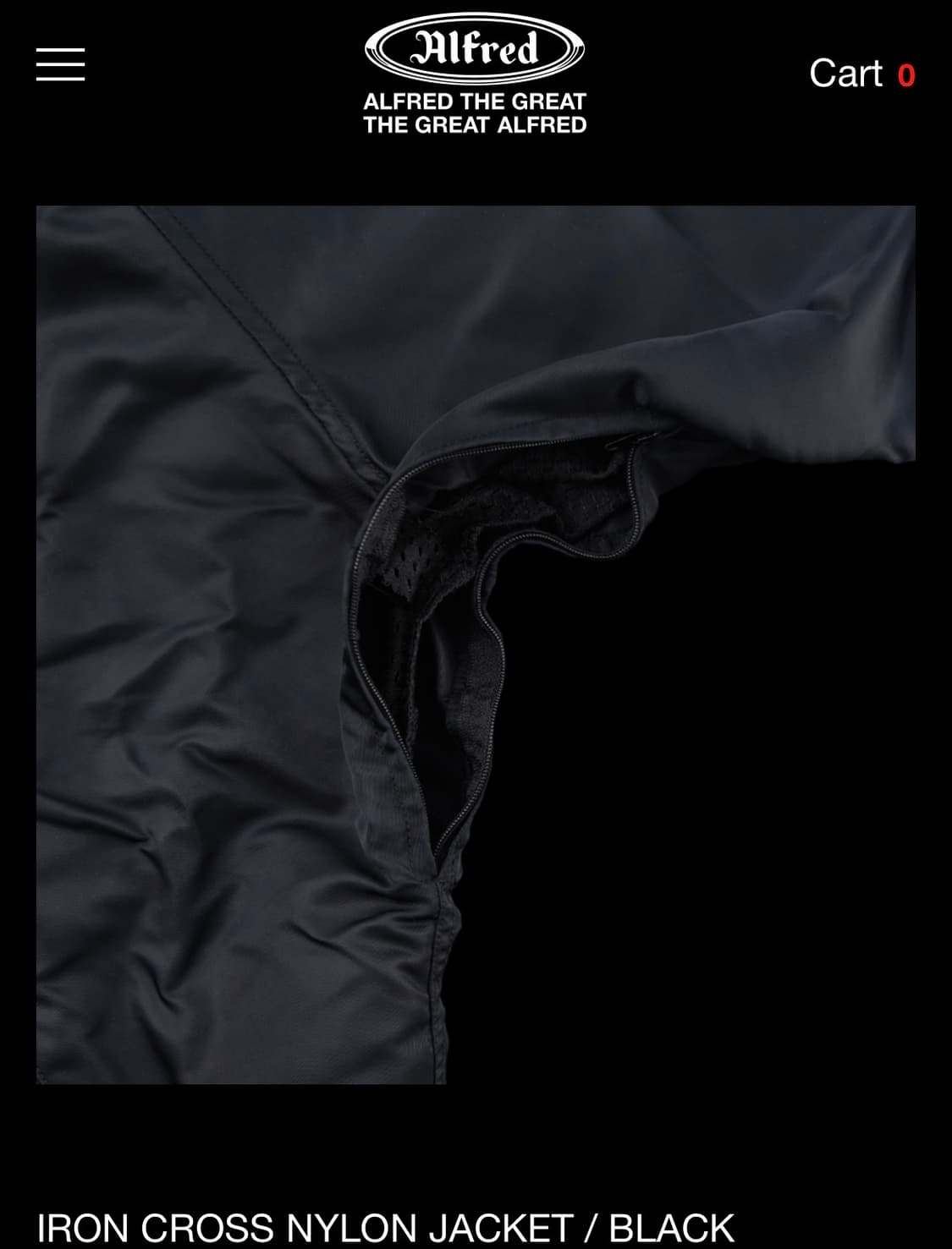 알프레드 IRON CROSS NYLON JACKET/BLACK 상품이미지10
