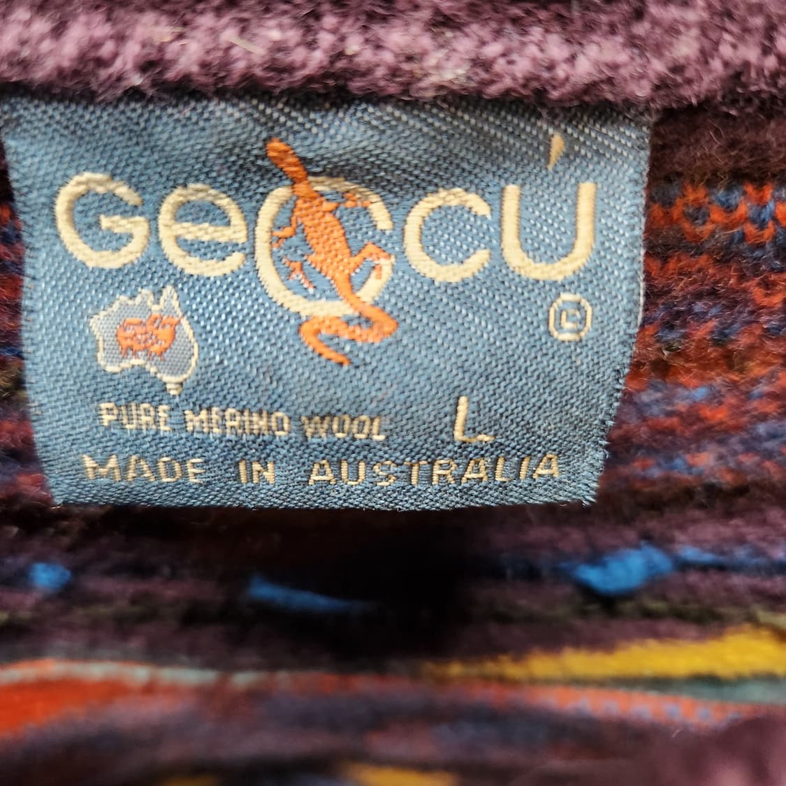 게쿠 퓨어메리노울 빈티지 패턴 니트 L(L) 상품이미지4