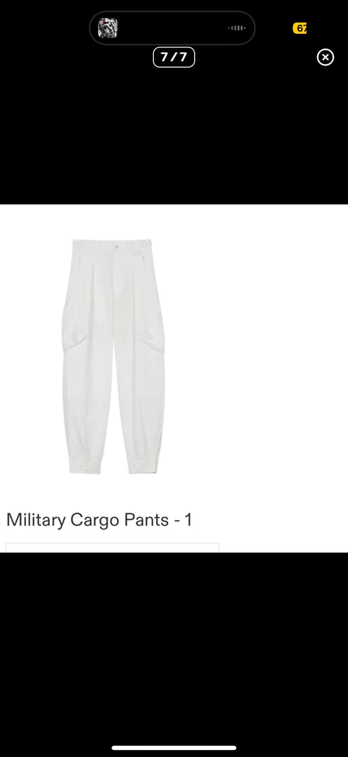 혜인서 밀리터리 카고팬츠 화이트 상품이미지7