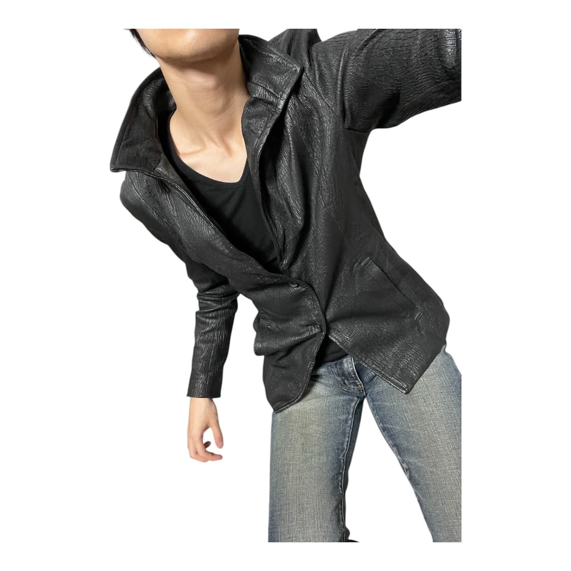 tornado mart python leather blazer 상품이미지1